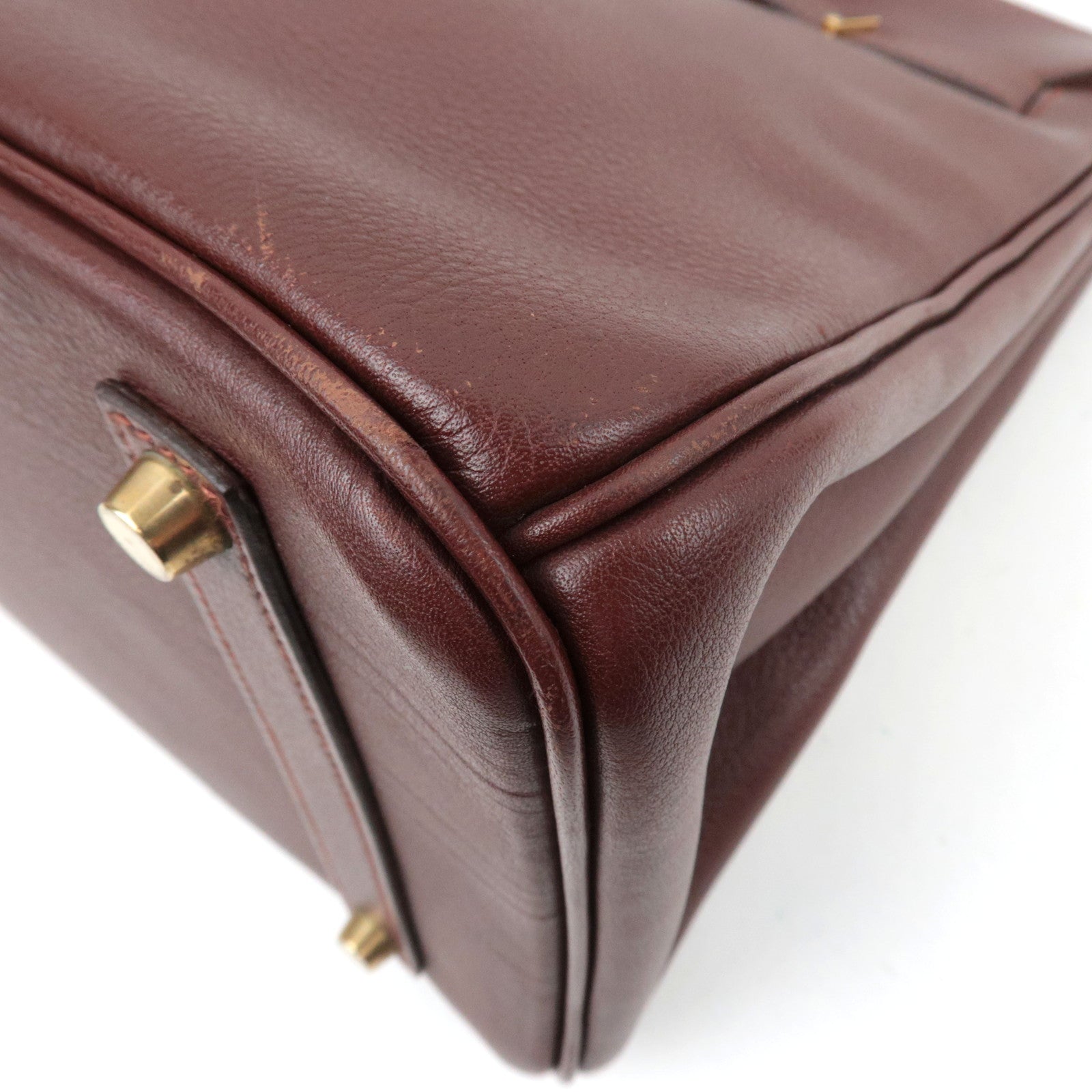 HERMES Birkin 35 Ardennes Brown □A Stamp (1997)