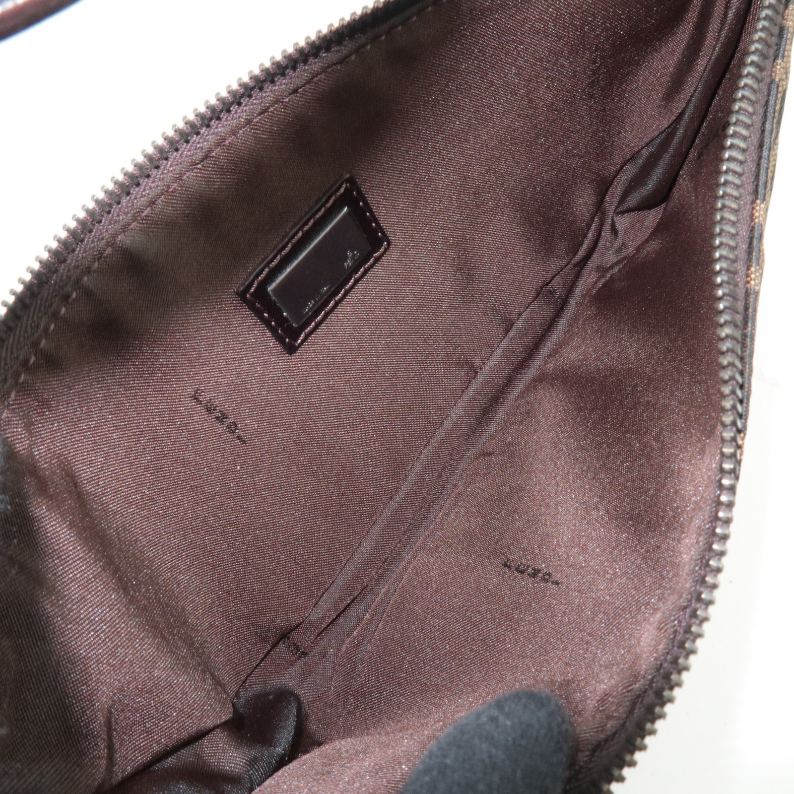 FENDI Zucca Canvas Leather Shoulder Bag 8BR133