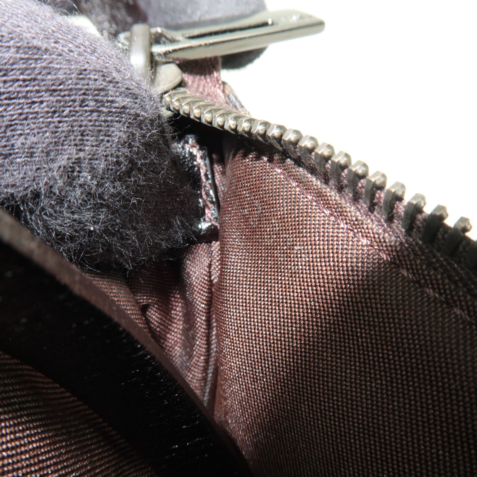 FENDI Zucca Canvas Leather Shoulder Bag 8BR133