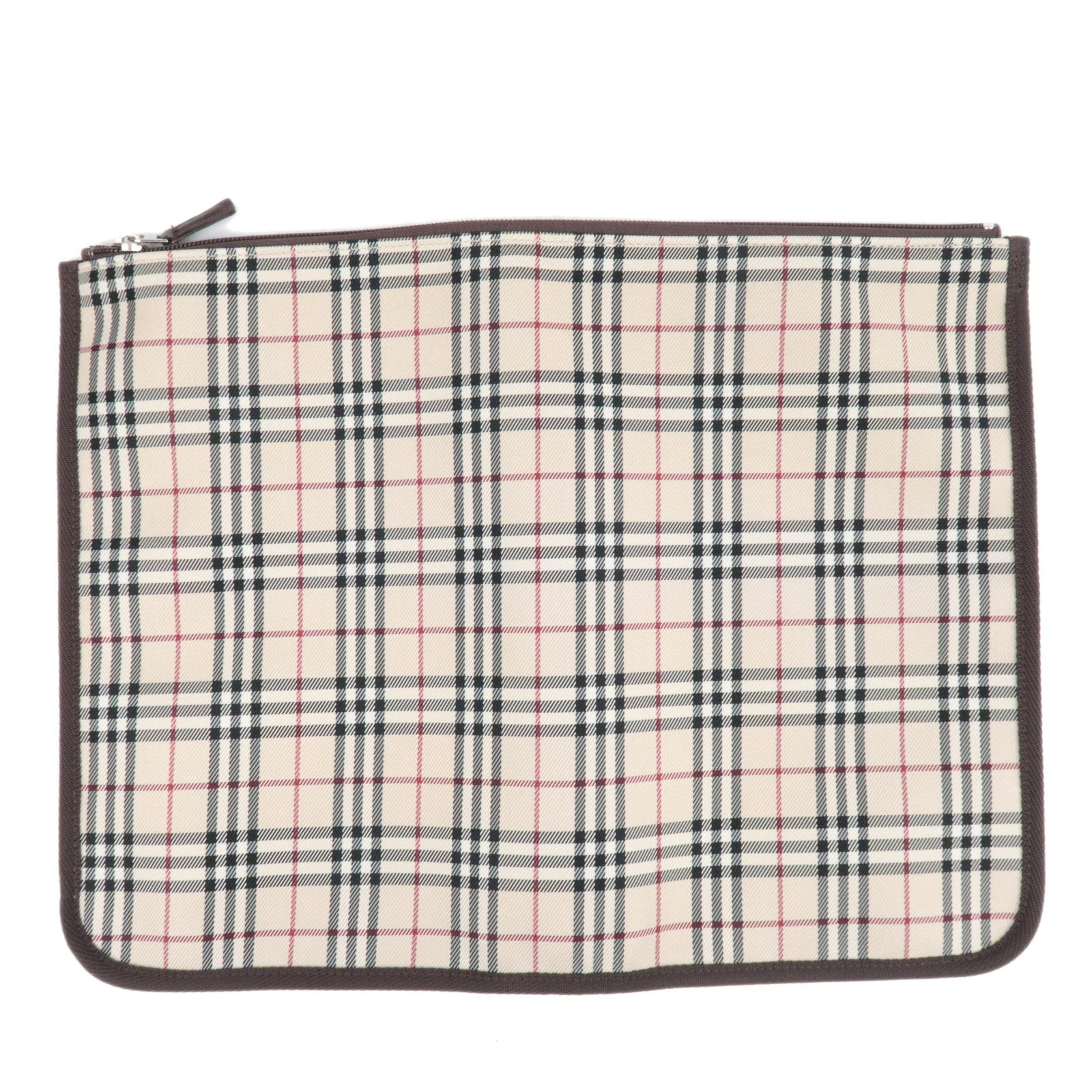 BURBERRY Novav Plaid Flat Canvas Clutch Bag85405