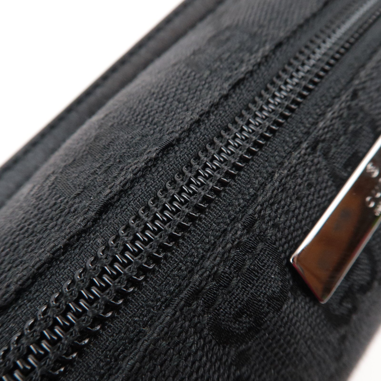 GUCCI Boat Bag GG Canvas Leather Black 07198