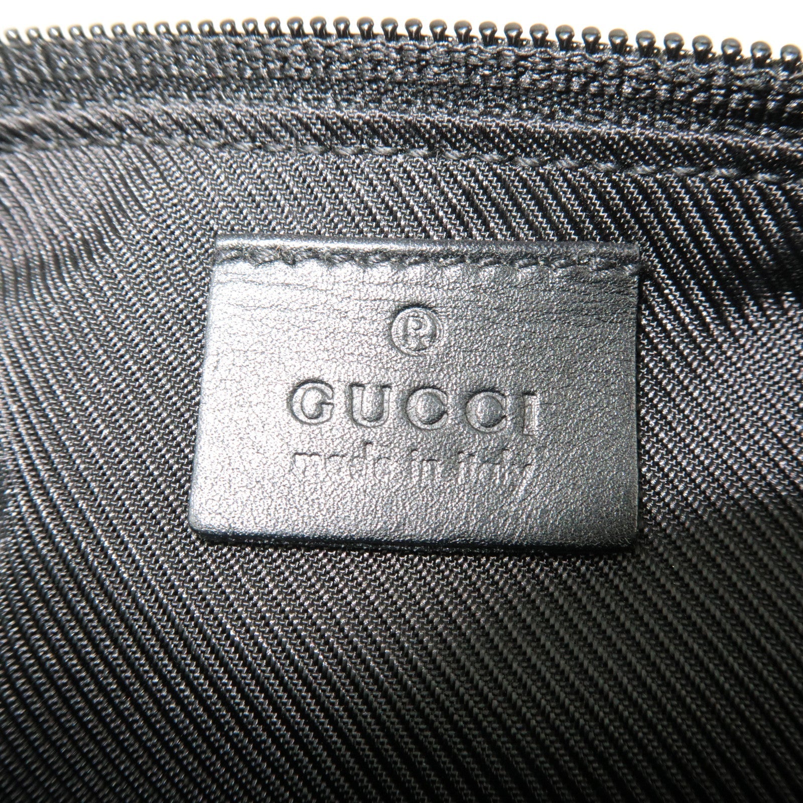 GUCCI Boat Bag GG Canvas Leather Black 07198