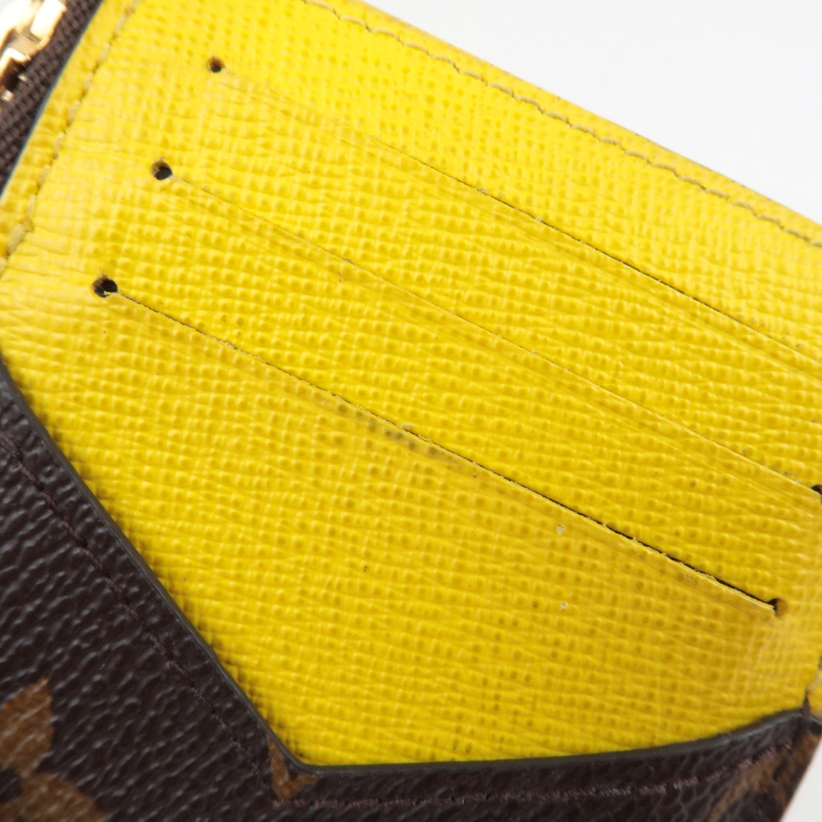Louis Vuitton Monogram Porte Carte Romy Fragment Case Jaune M81882