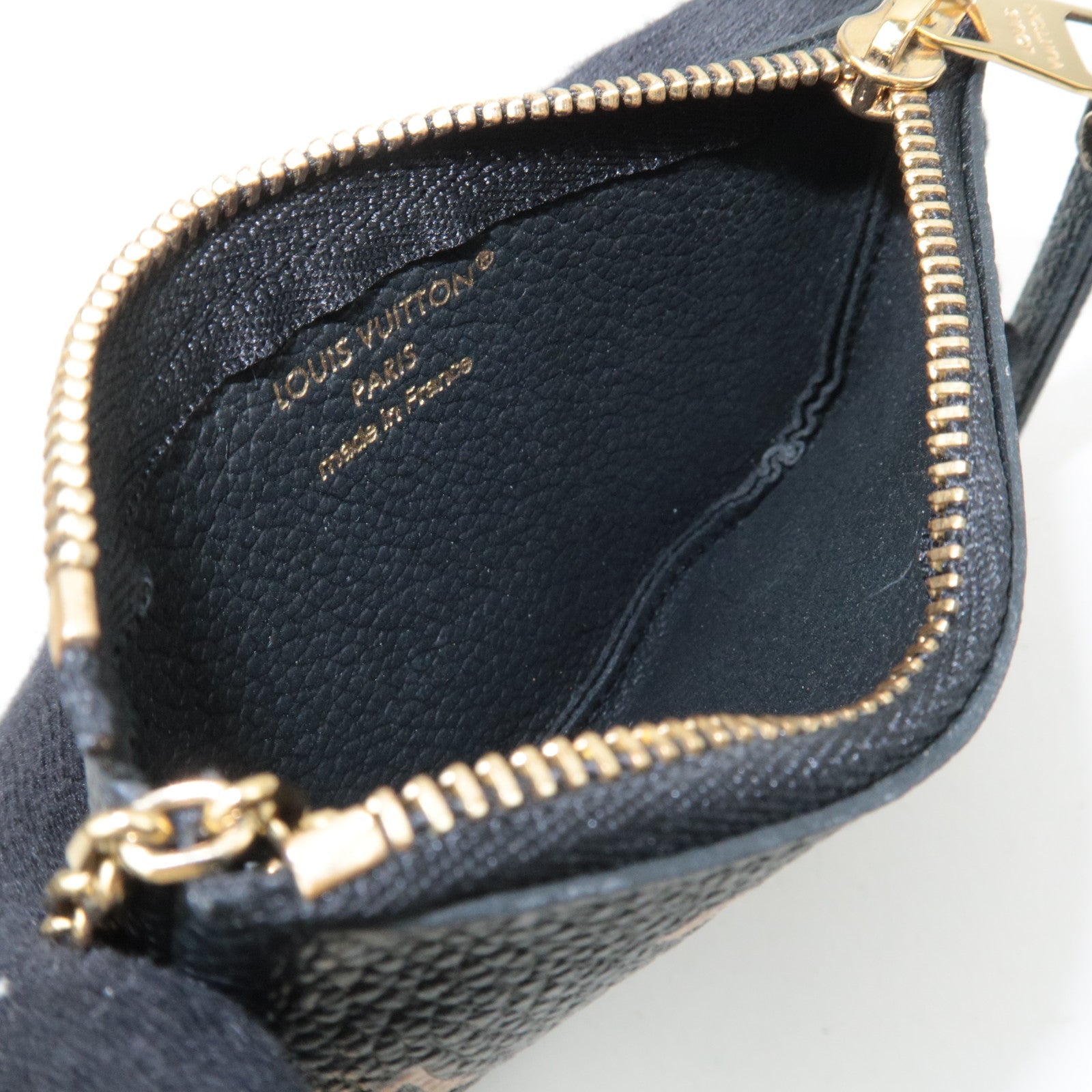 Louis Vuitton Bicolor Monogram Empreinte Pochette Cles Coin Case Noir M80885