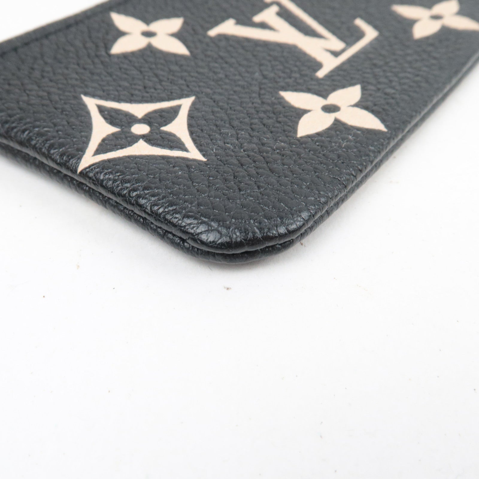 Louis Vuitton Bicolor Monogram Empreinte Pochette Cles Coin Case Noir M80885