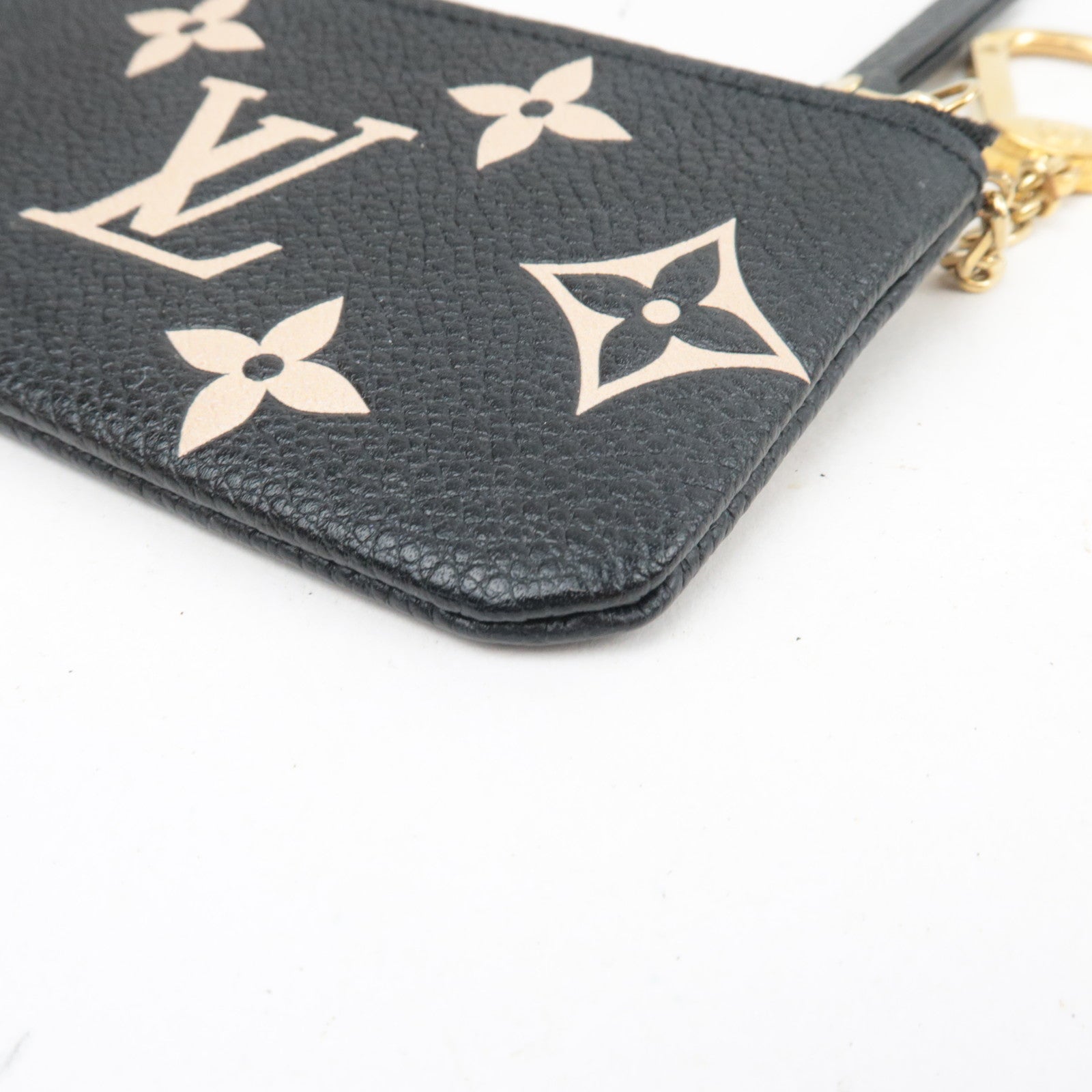 Louis Vuitton Bicolor Monogram Empreinte Pochette Cles Coin Case Noir M80885