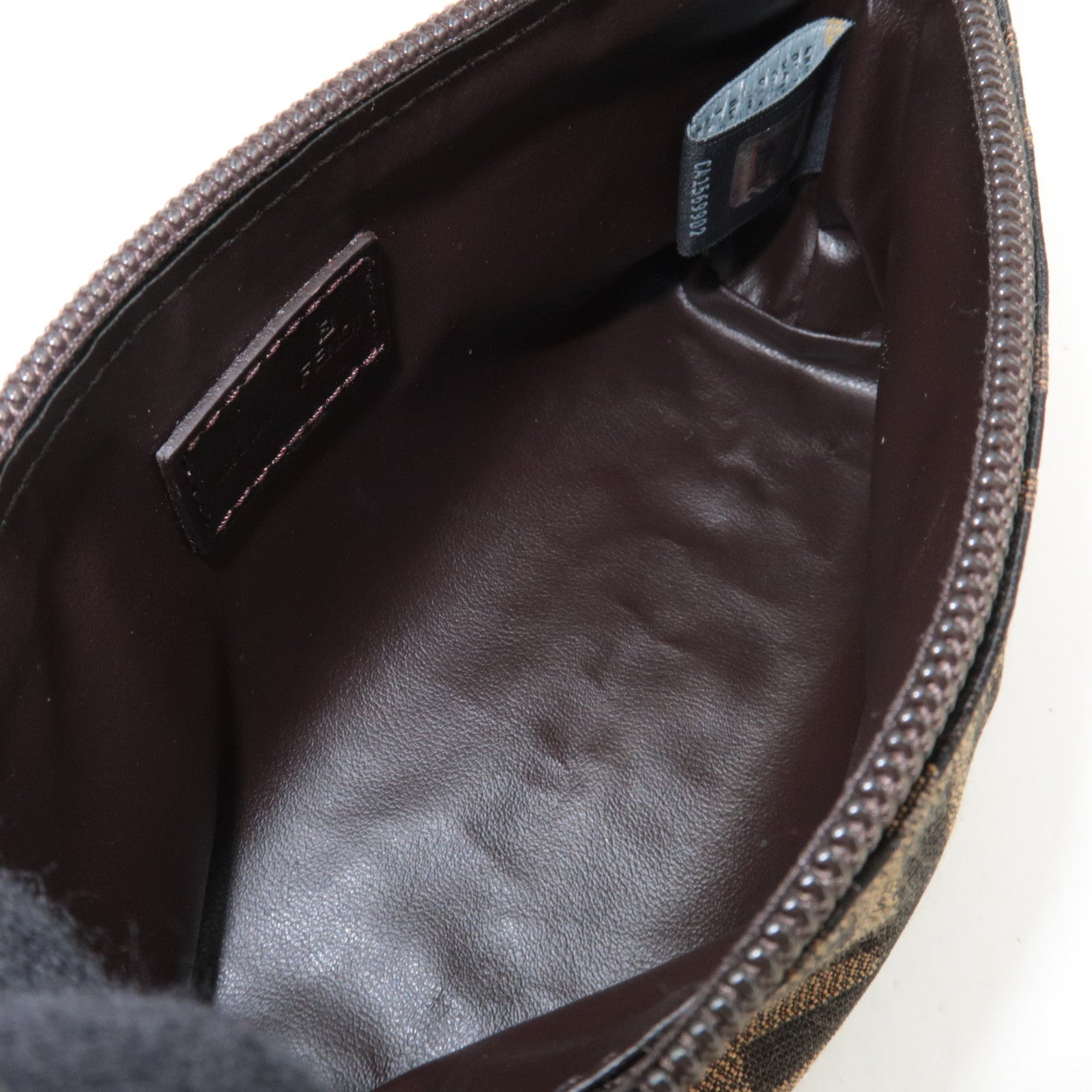 FENDI Zucca Canvas Leather Small Pouch 7N0037