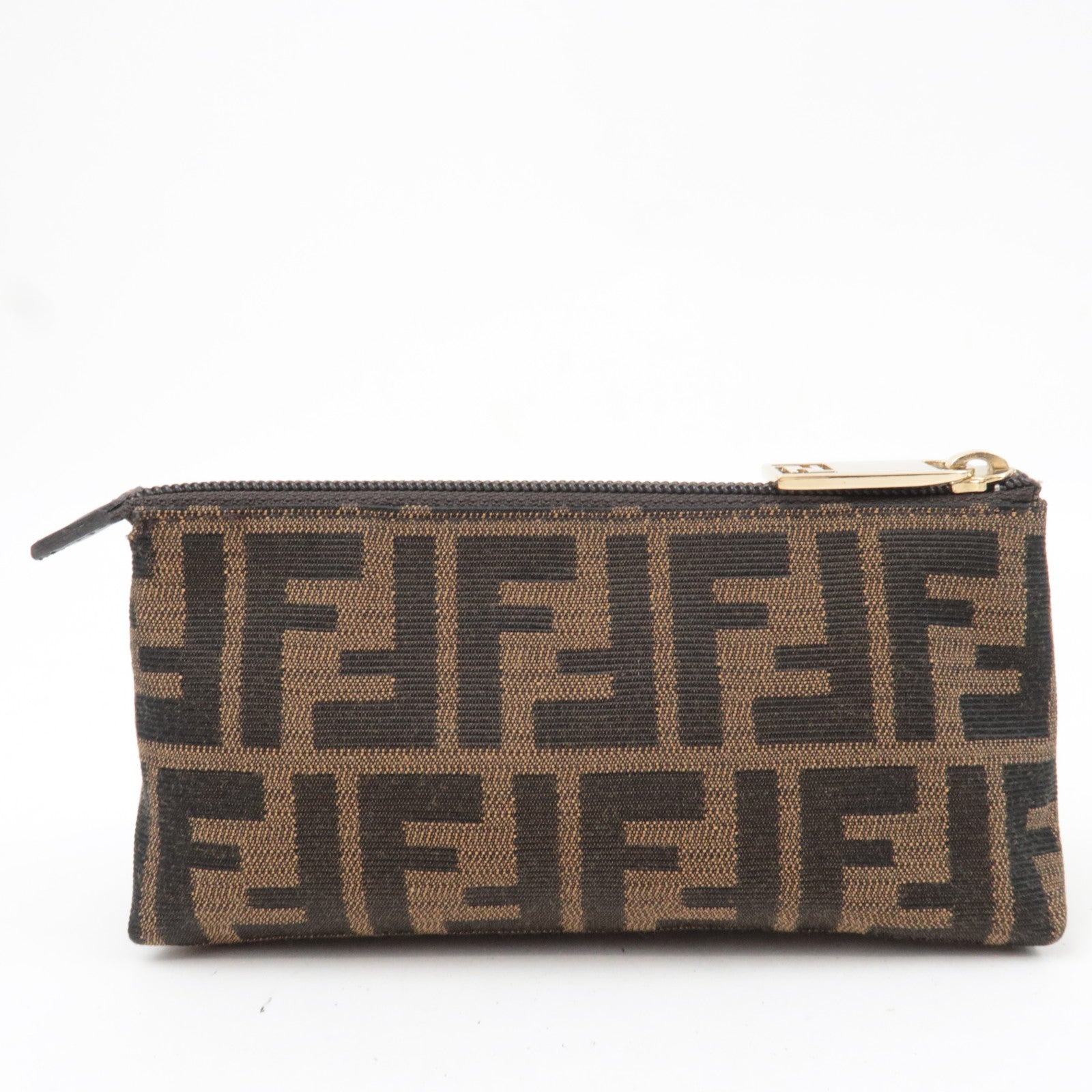FENDI Zucca Canvas Leather Small Pouch 7N0037