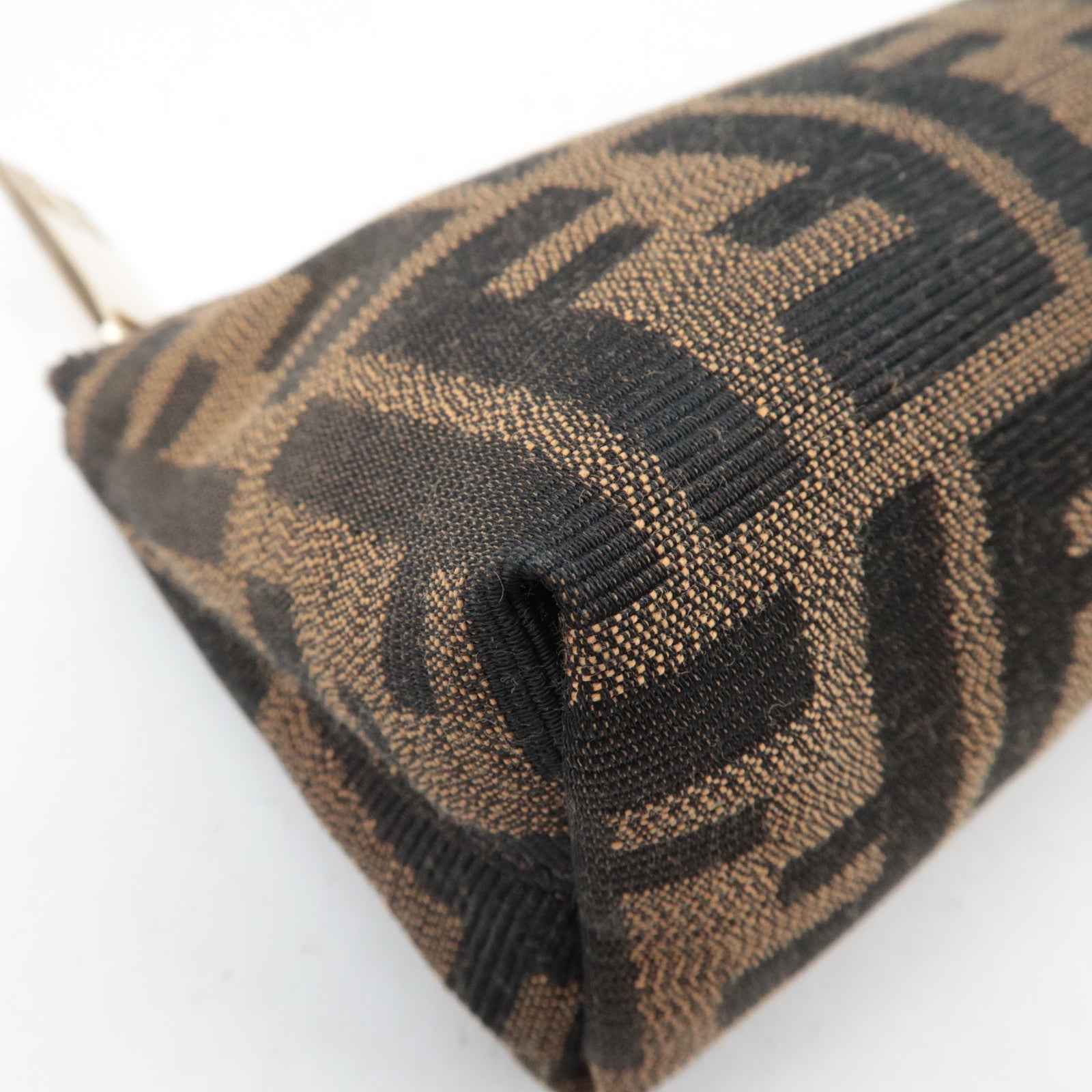 FENDI Zucca Canvas Leather Small Pouch 7N0037