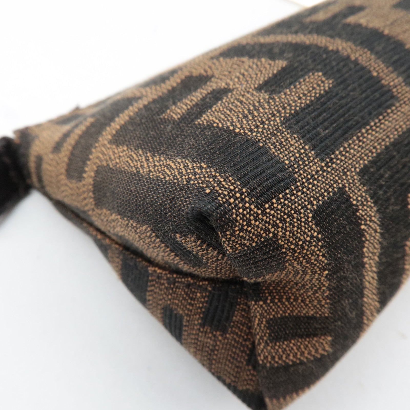 FENDI Zucca Canvas Leather Small Pouch 7N0037