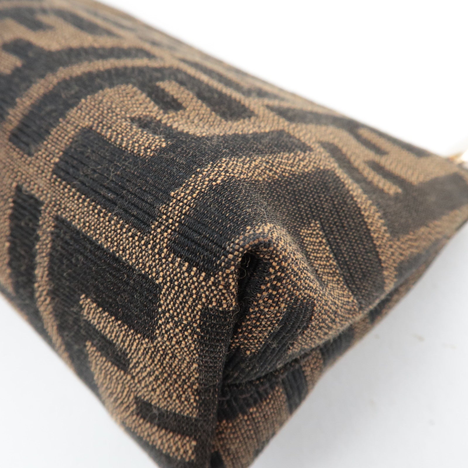 FENDI Zucca Canvas Leather Small Pouch 7N0037