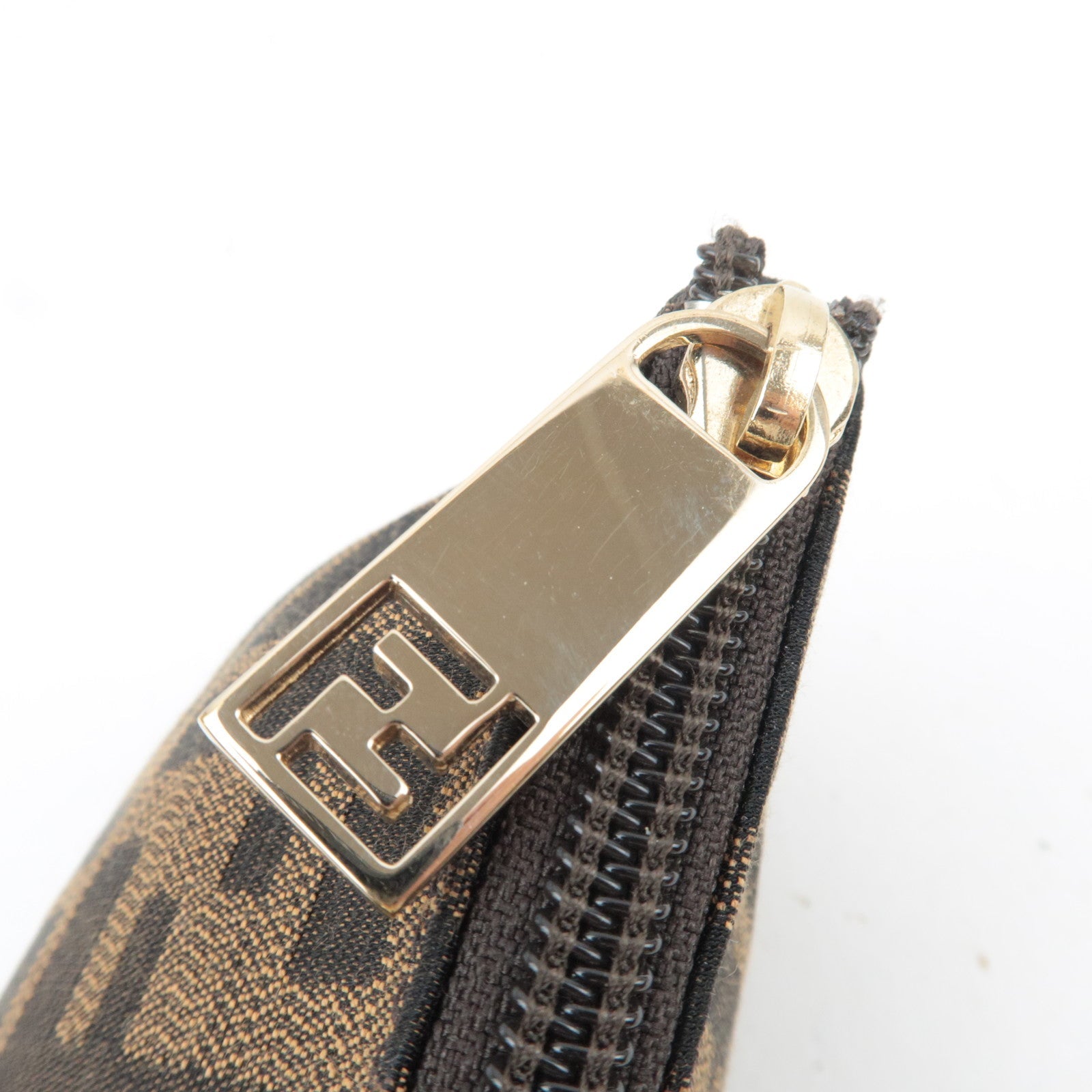 FENDI Zucca Canvas Leather Small Pouch 7N0037