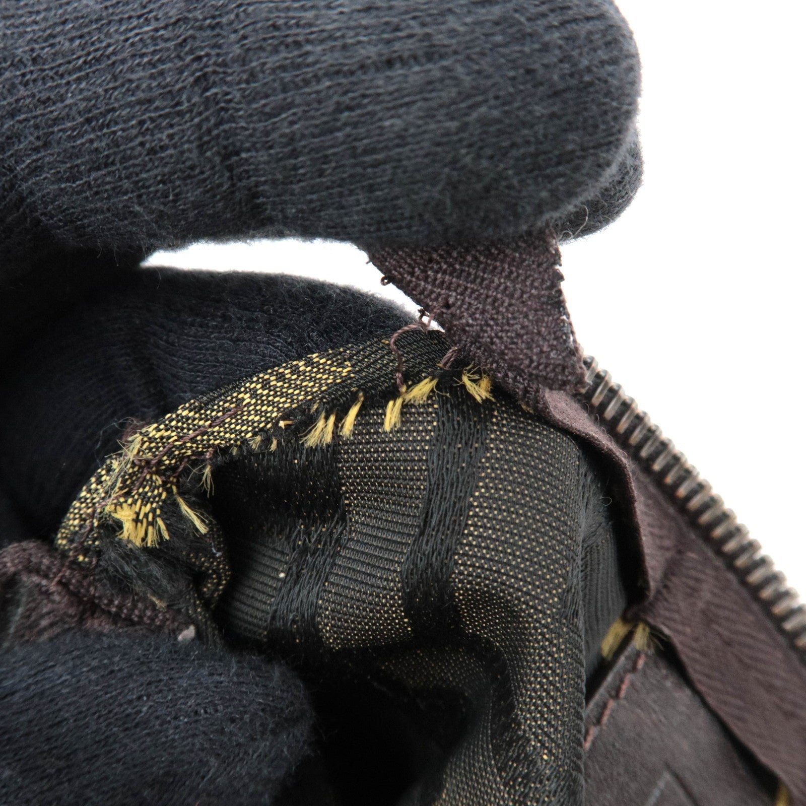 FENDI Zucca Canvas Leather Mini Pouch 7N0004