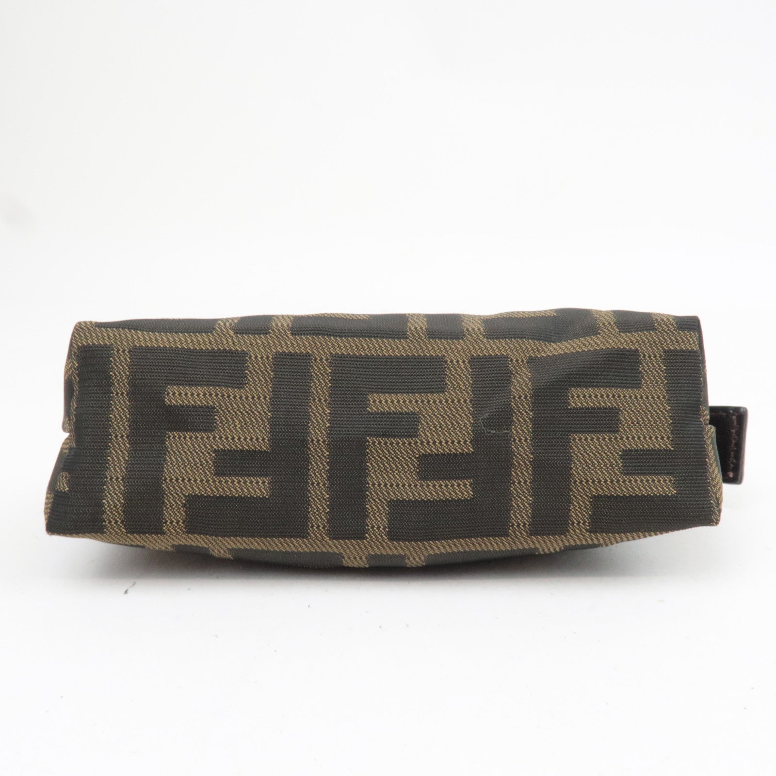 FENDI Zucca Canvas Leather Mini Pouch 7N0004