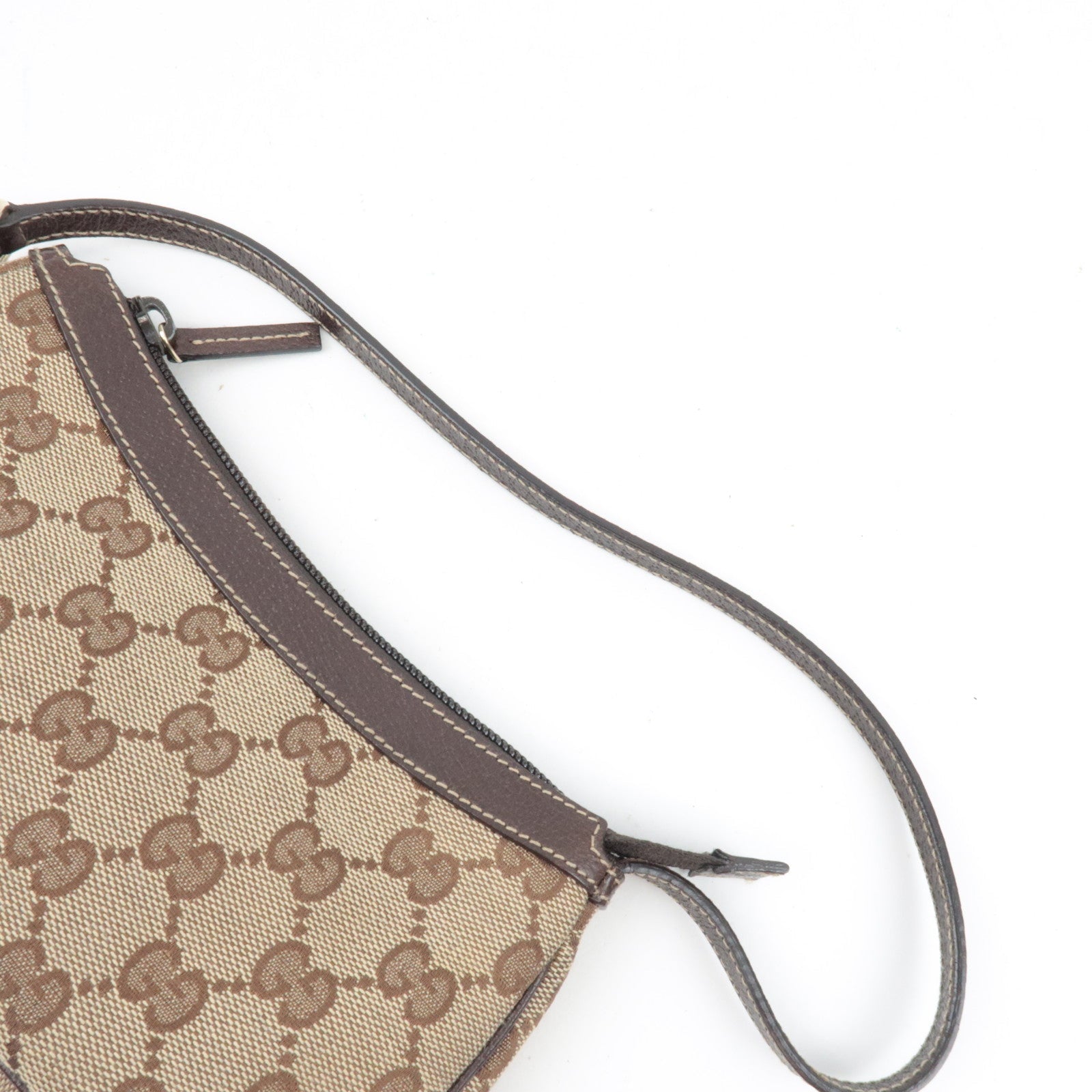 GUCCI Small Shoulder Bag GG Canvas Leather Beige 154432