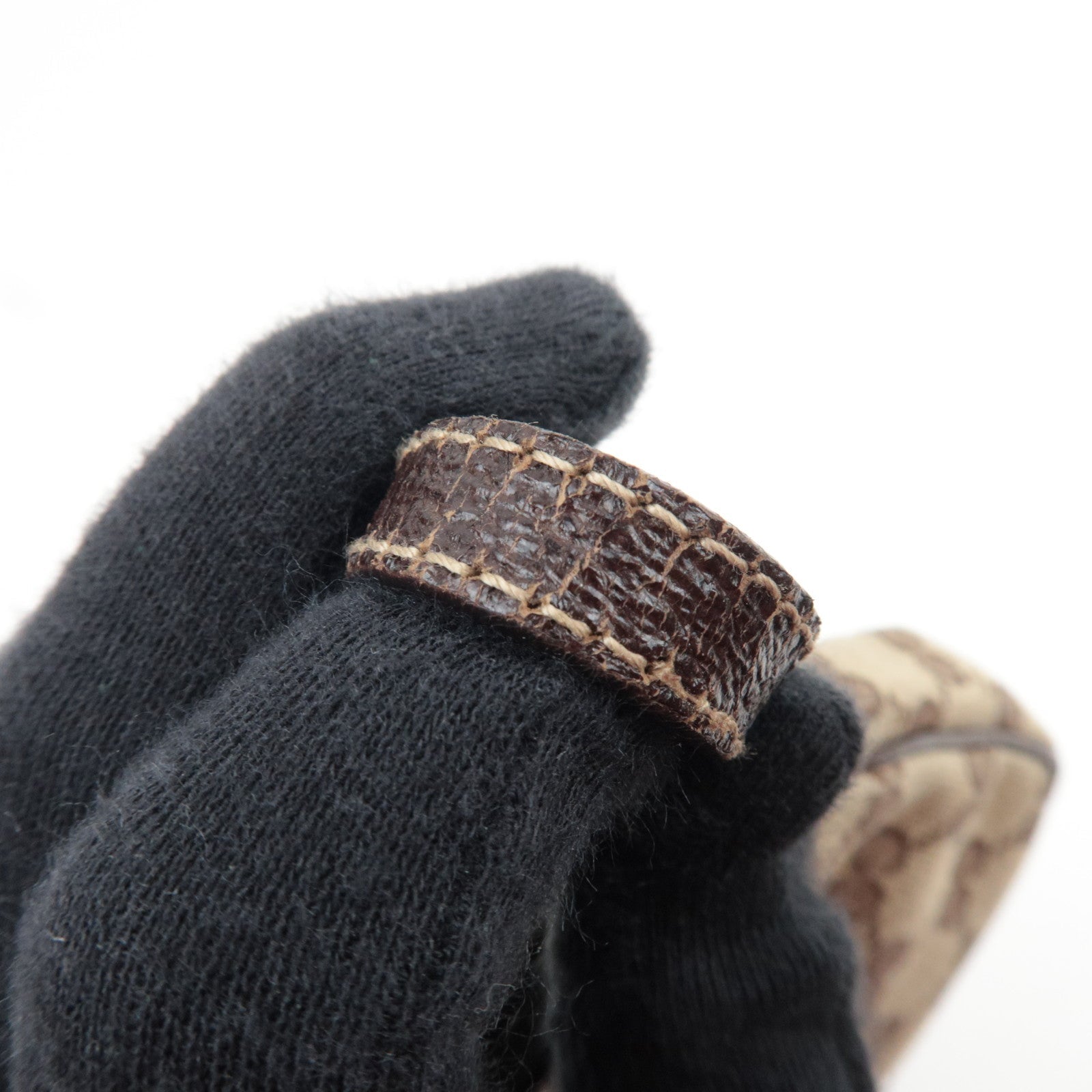 GUCCI Small Shoulder Bag GG Canvas Leather Beige 154432