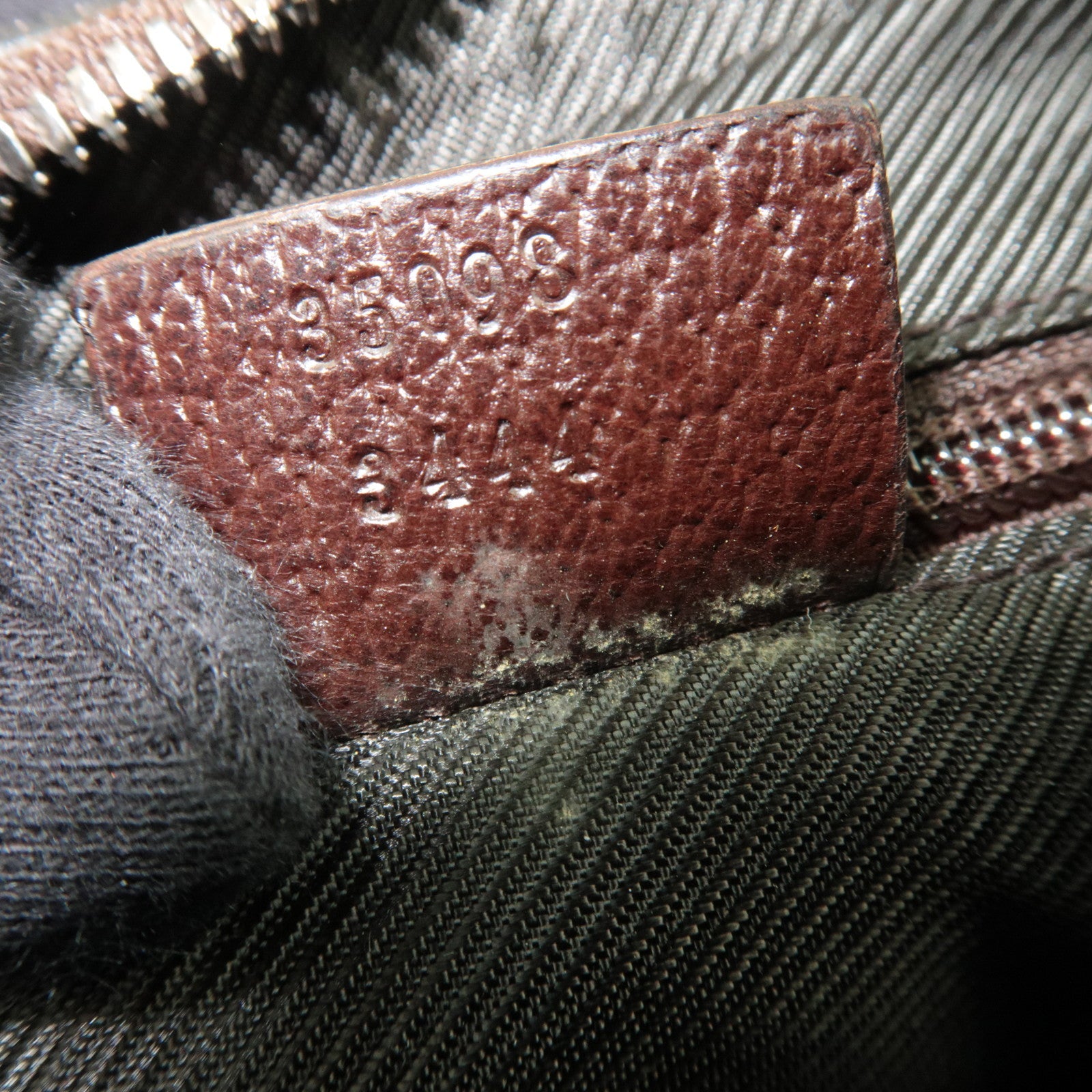 GUCCI Shoulder Bag GG Canvas Leather Beige Brown 35098