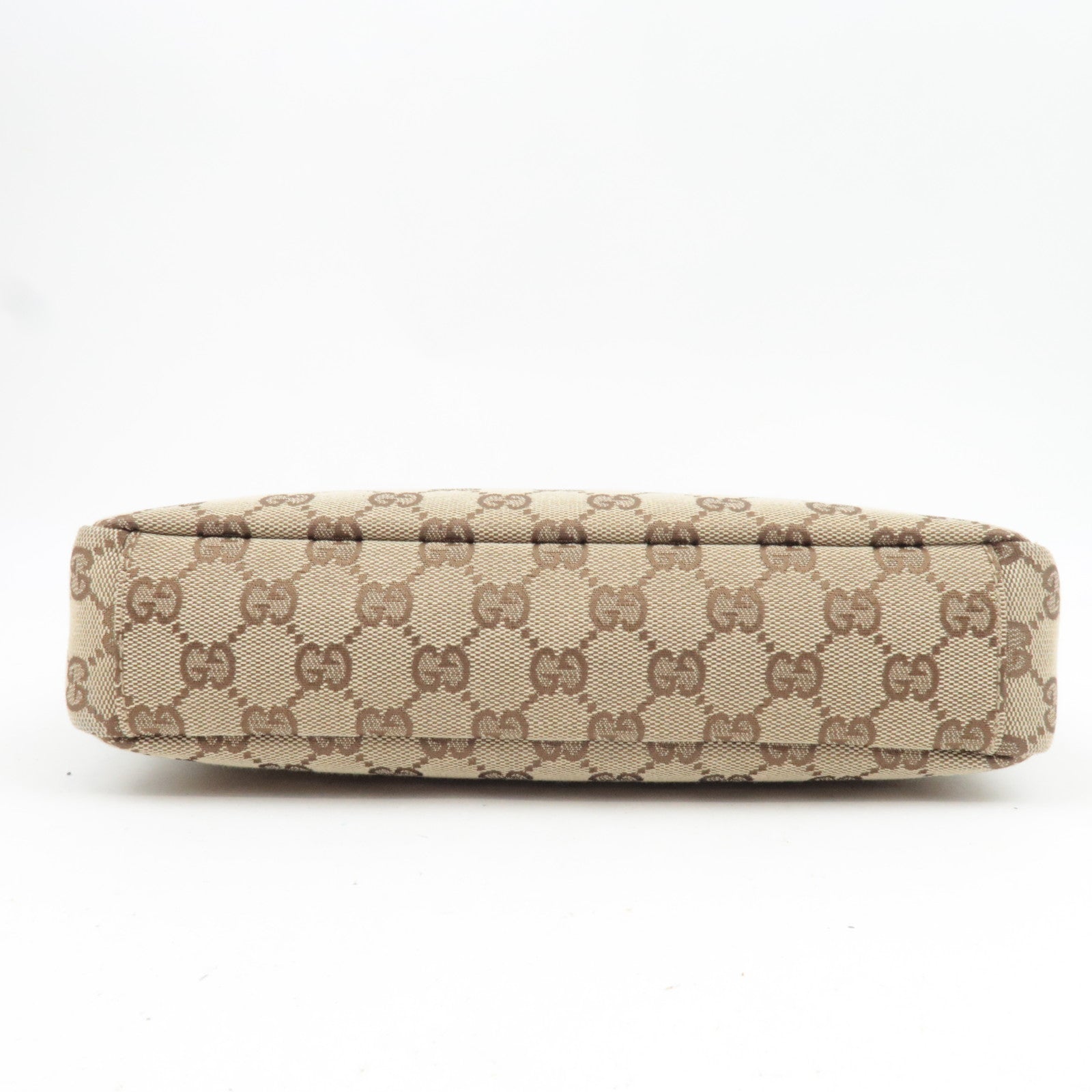 GUCCI Shoulder Bag GG Canvas Leather Beige Brown 35098