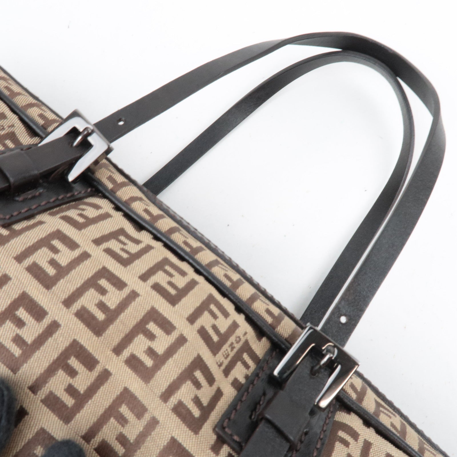 FENDI Zucchino East West Handbag Beige 8BL006