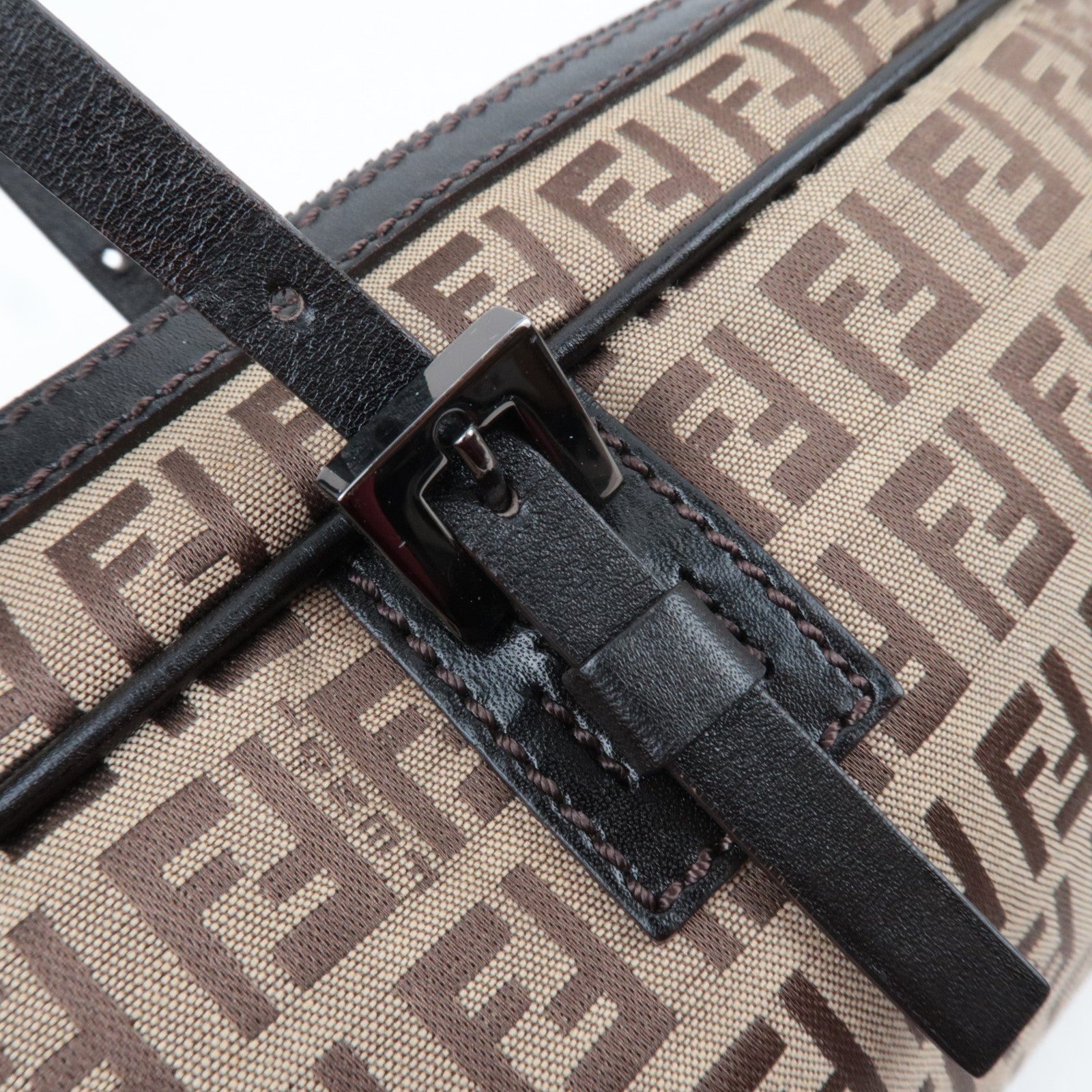 FENDI Zucchino East West Handbag Beige 8BL006