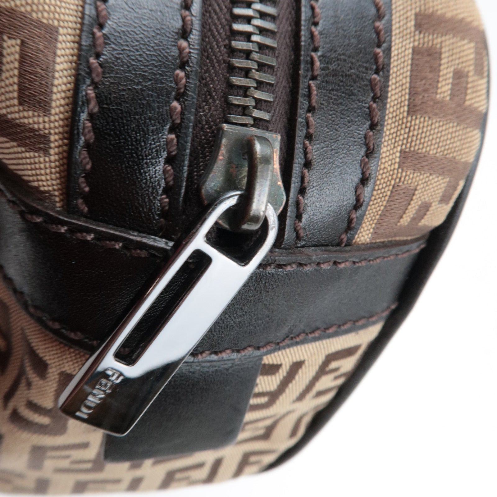 FENDI Zucchino East West Handbag Beige 8BL006