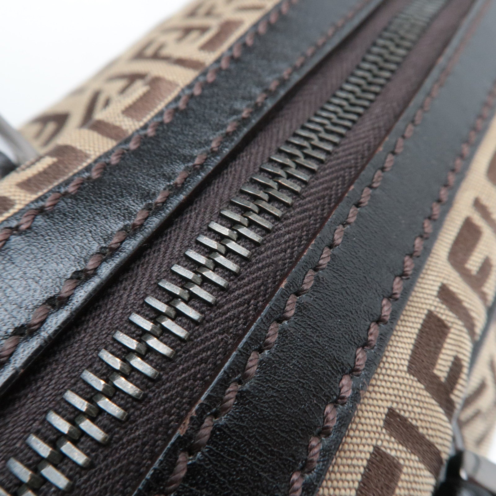 FENDI Zucchino East West Handbag Beige 8BL006