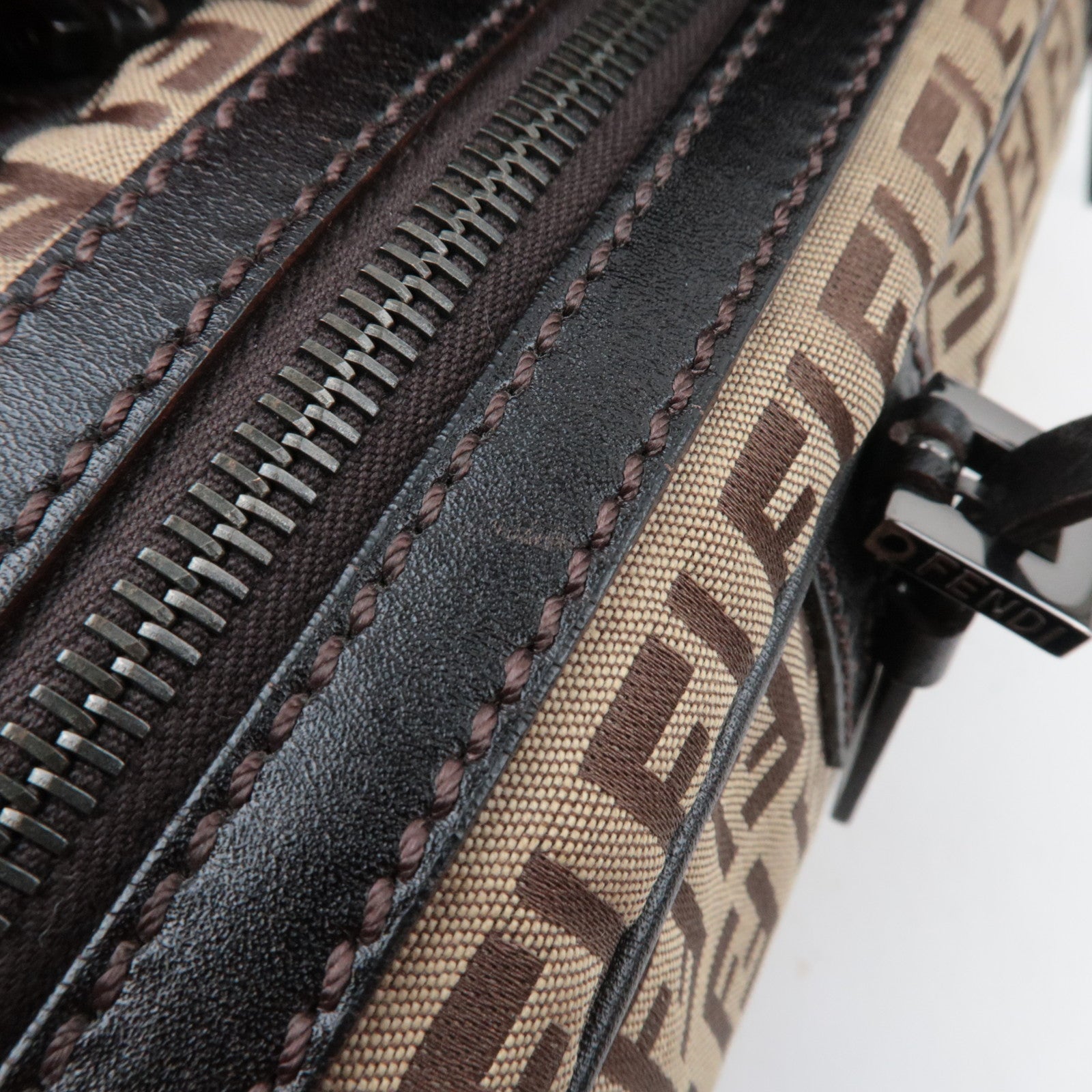 FENDI Zucchino East West Handbag Beige 8BL006