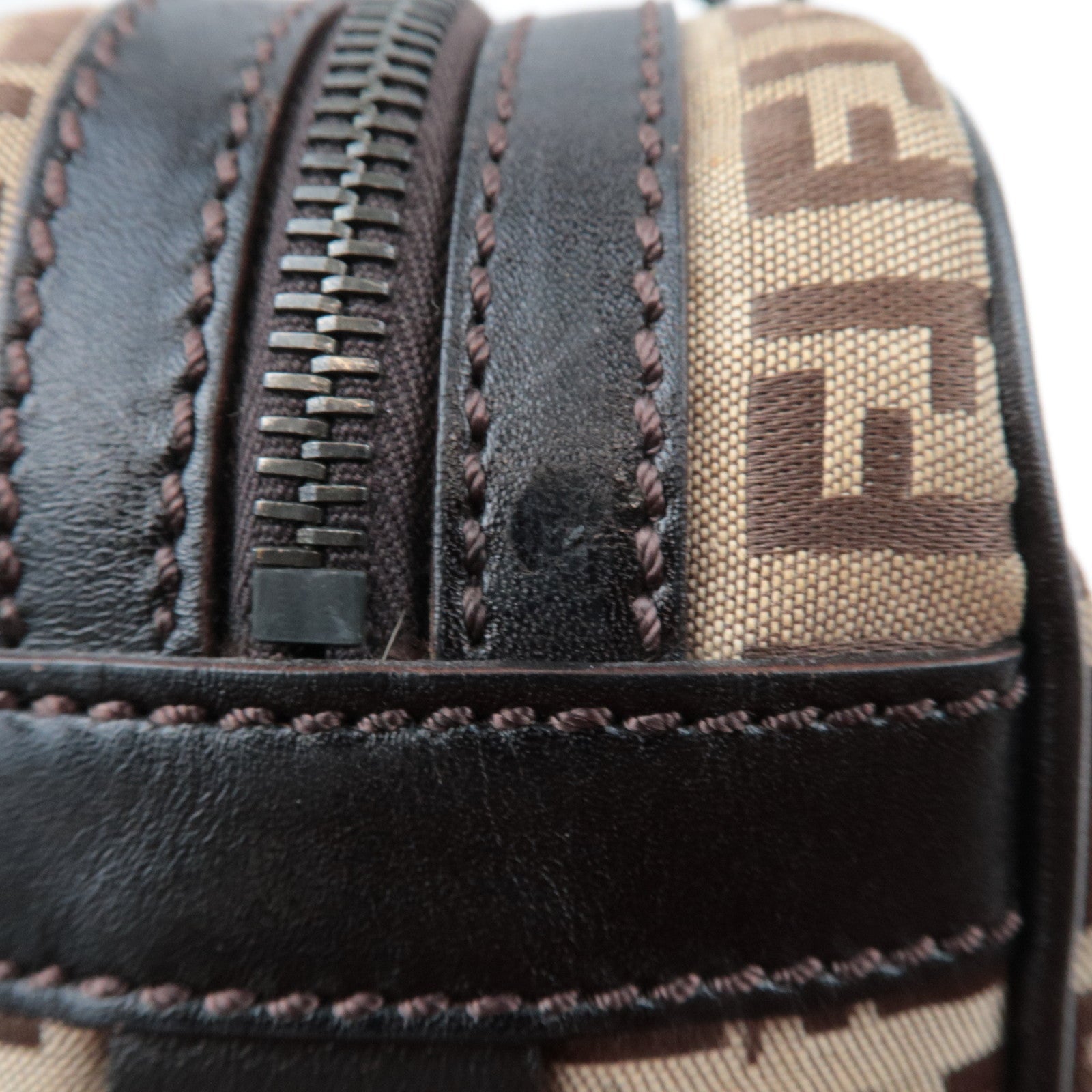 FENDI Zucchino East West Handbag Beige 8BL006