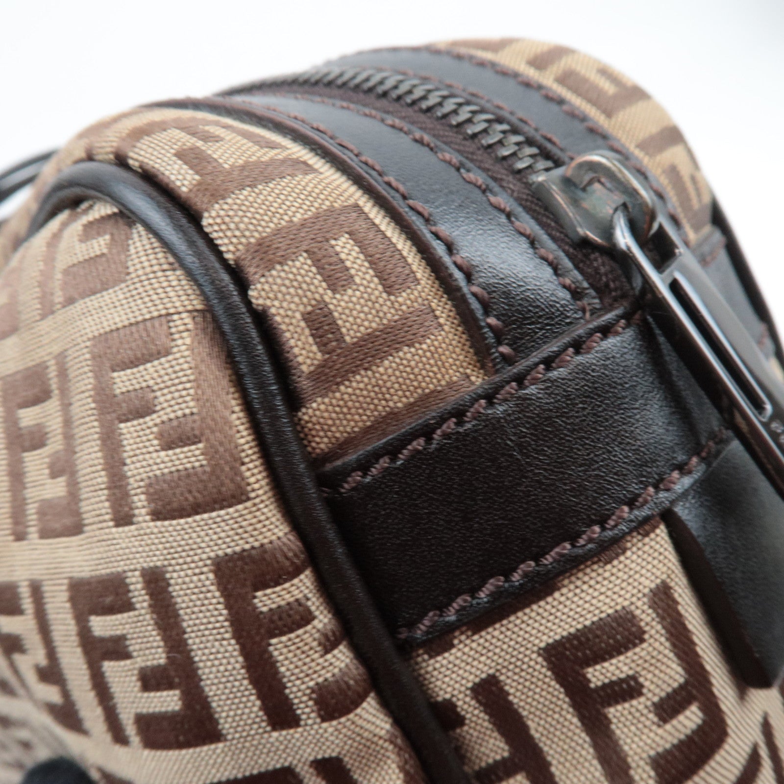 FENDI Zucchino East West Handbag Beige 8BL006