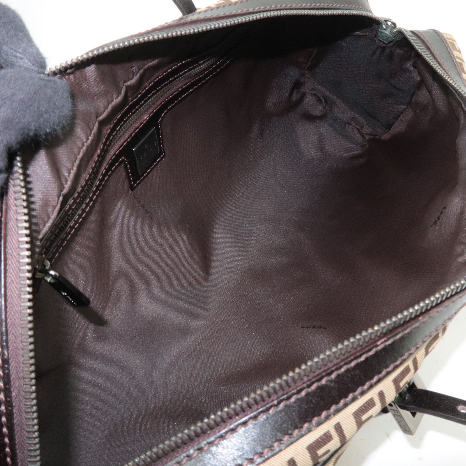 FENDI Zucchino East West Handbag Beige 8BL006