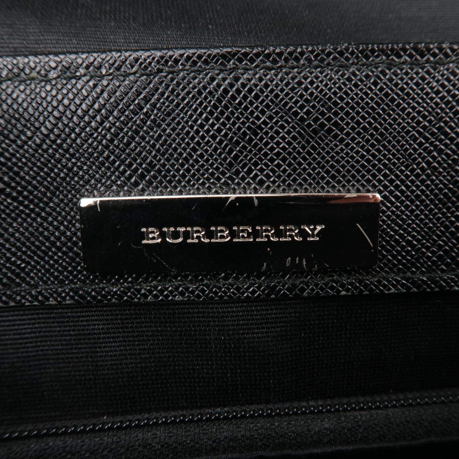 BURBERRY Nova Plaid Canvas Leather Shoulder Bag