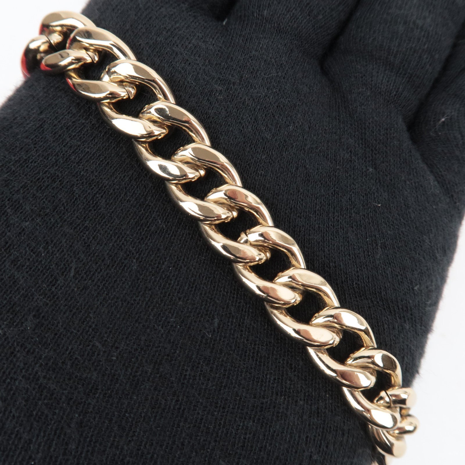 LOEWE Anagram Avenue Leather Chain Shoulder Bag Red