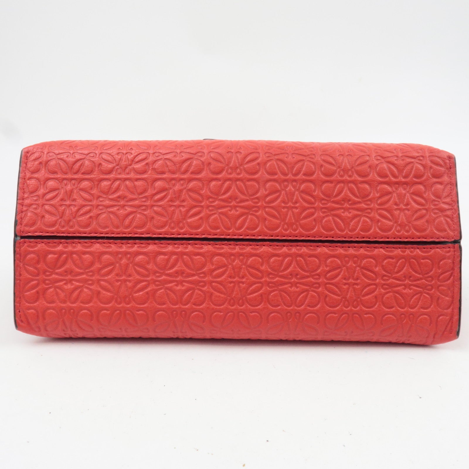 LOEWE Anagram Avenue Leather Chain Shoulder Bag Red