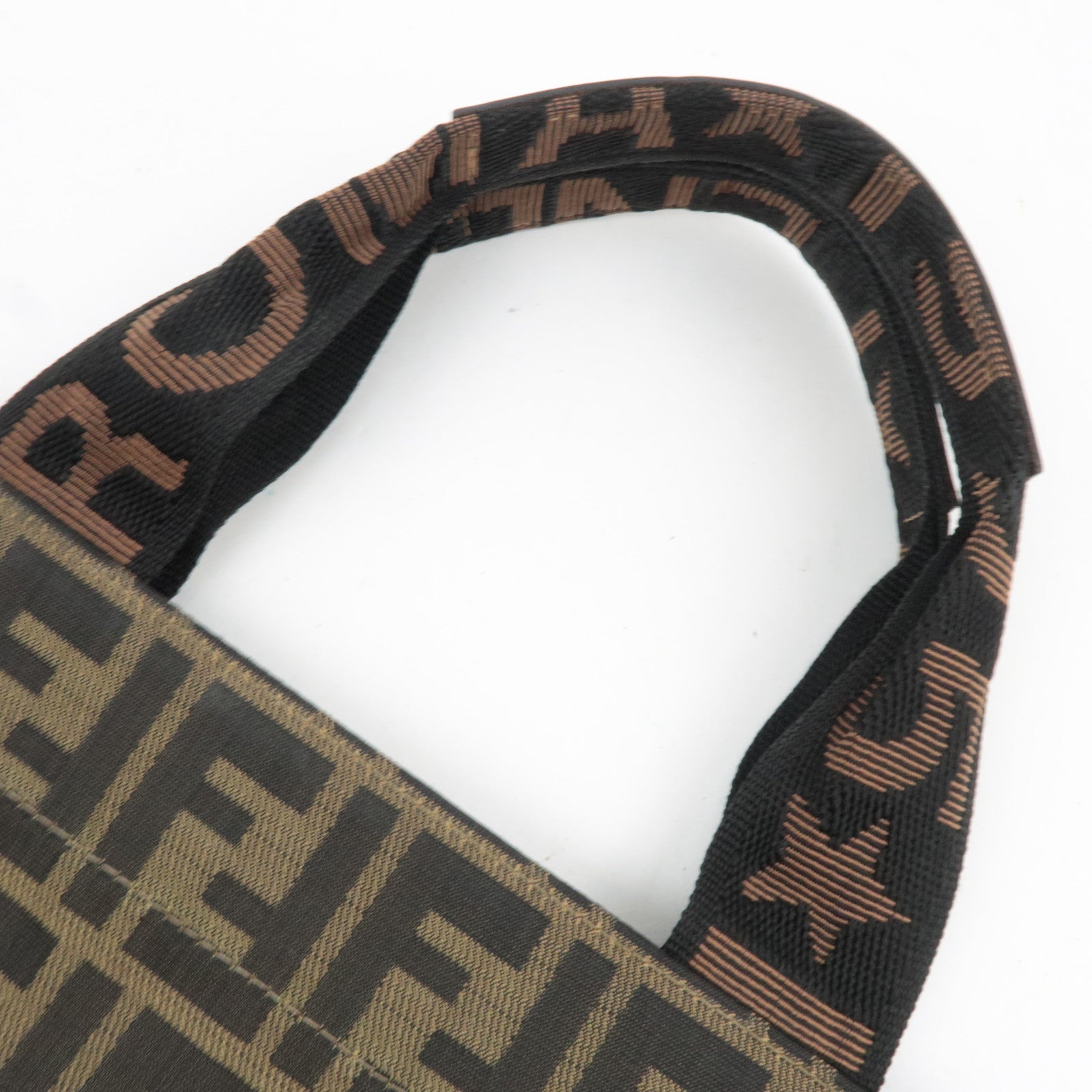 FENDI Zucca Tote Bag Canvas Leather 26555