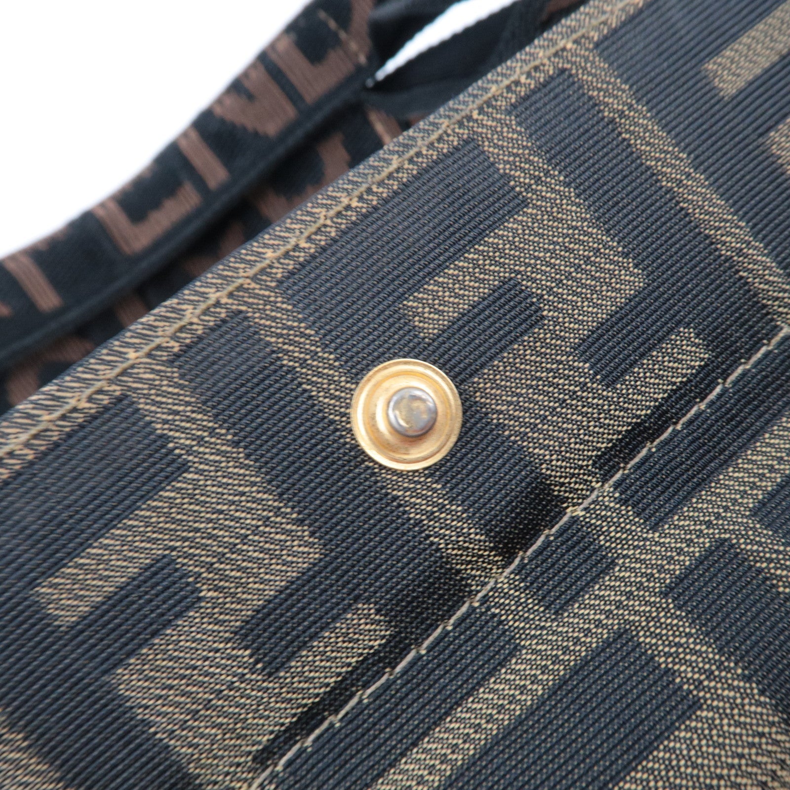 FENDI Zucca Tote Bag Canvas Leather 26555