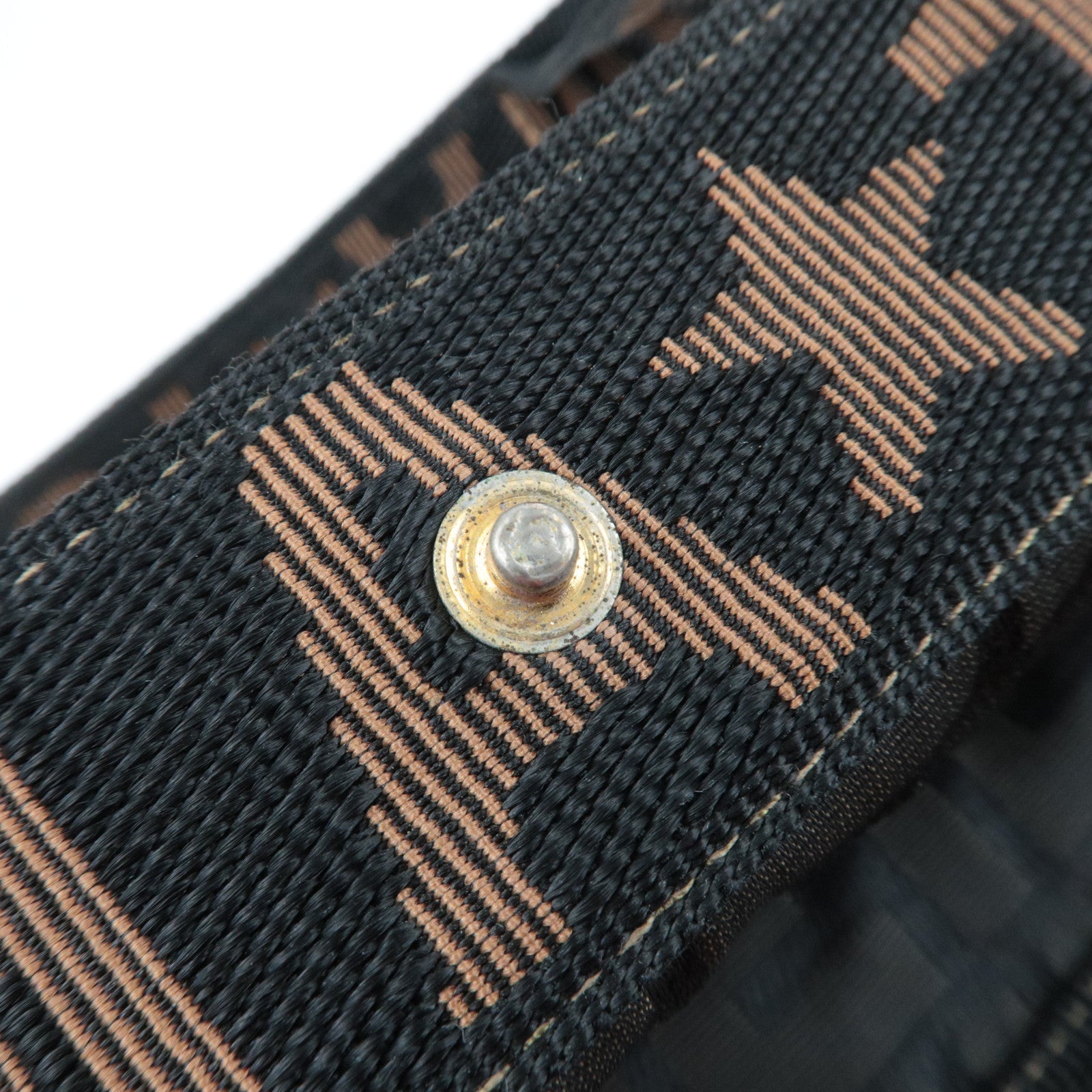 FENDI Zucca Tote Bag Canvas Leather 26555