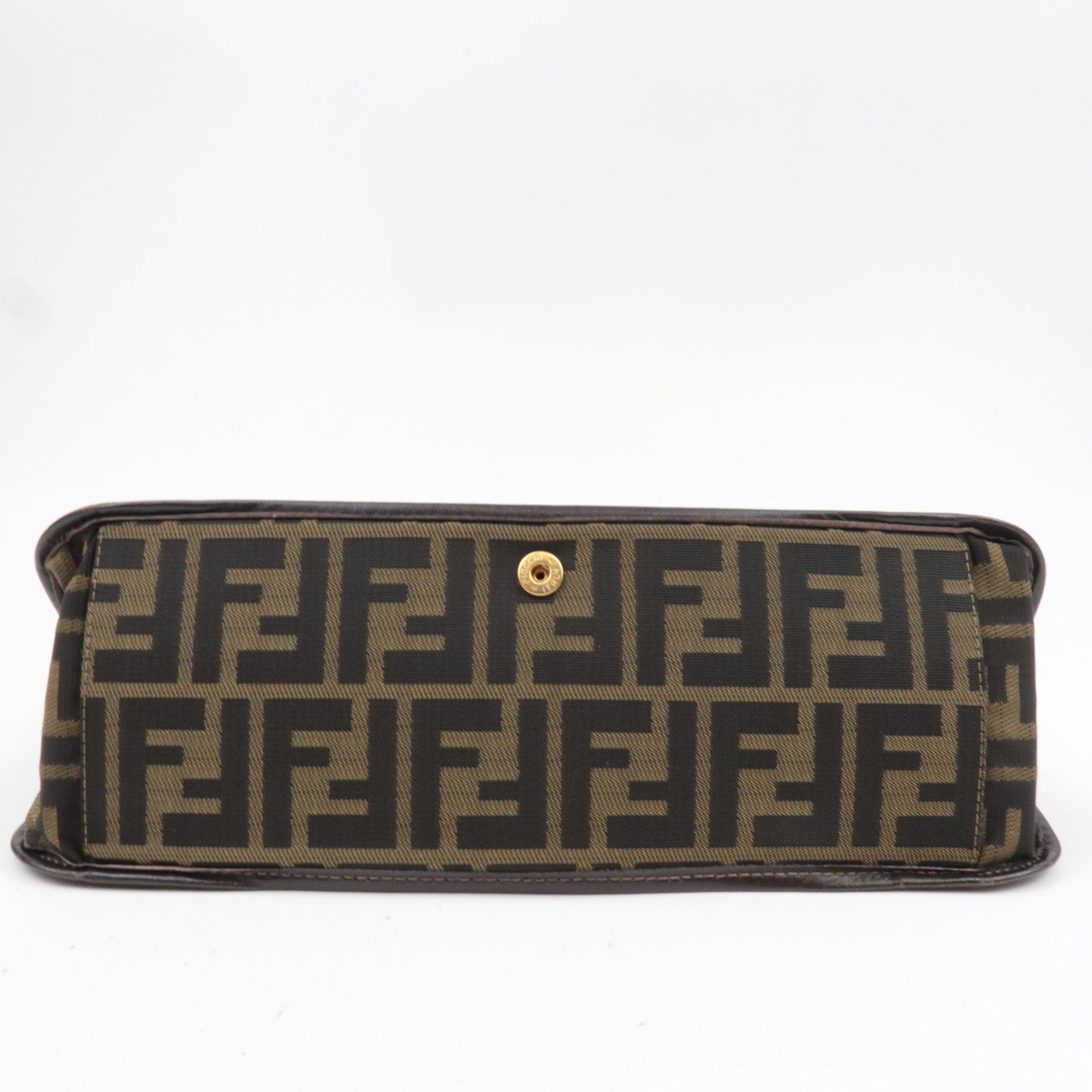 FENDI Zucca Tote Bag Canvas Leather 26555