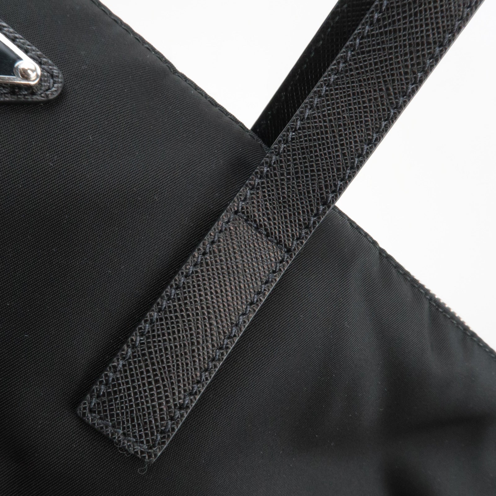 PRADA 2Way Handbag Nylon Leather Black 1BG696