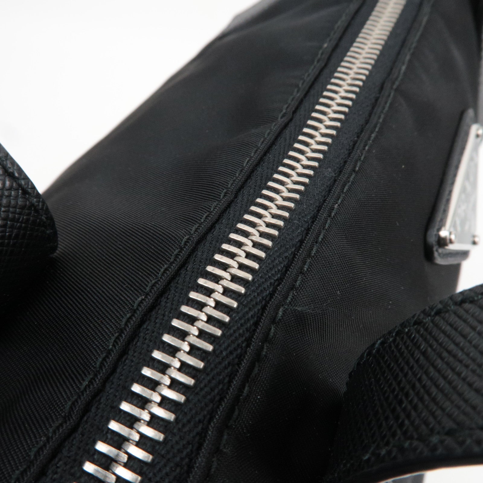 PRADA 2Way Handbag Nylon Leather Black 1BG696