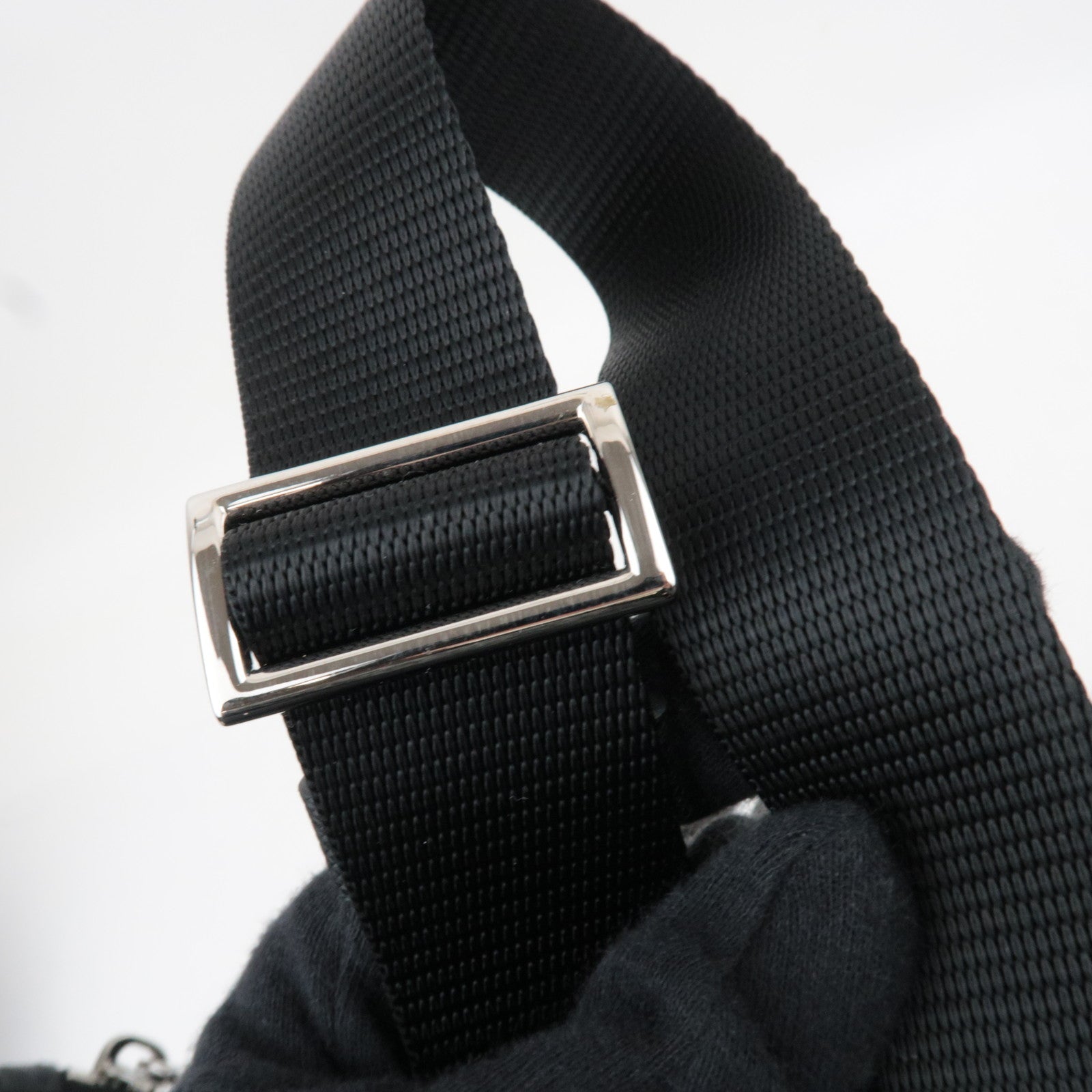 PRADA 2Way Handbag Nylon Leather Black 1BG696