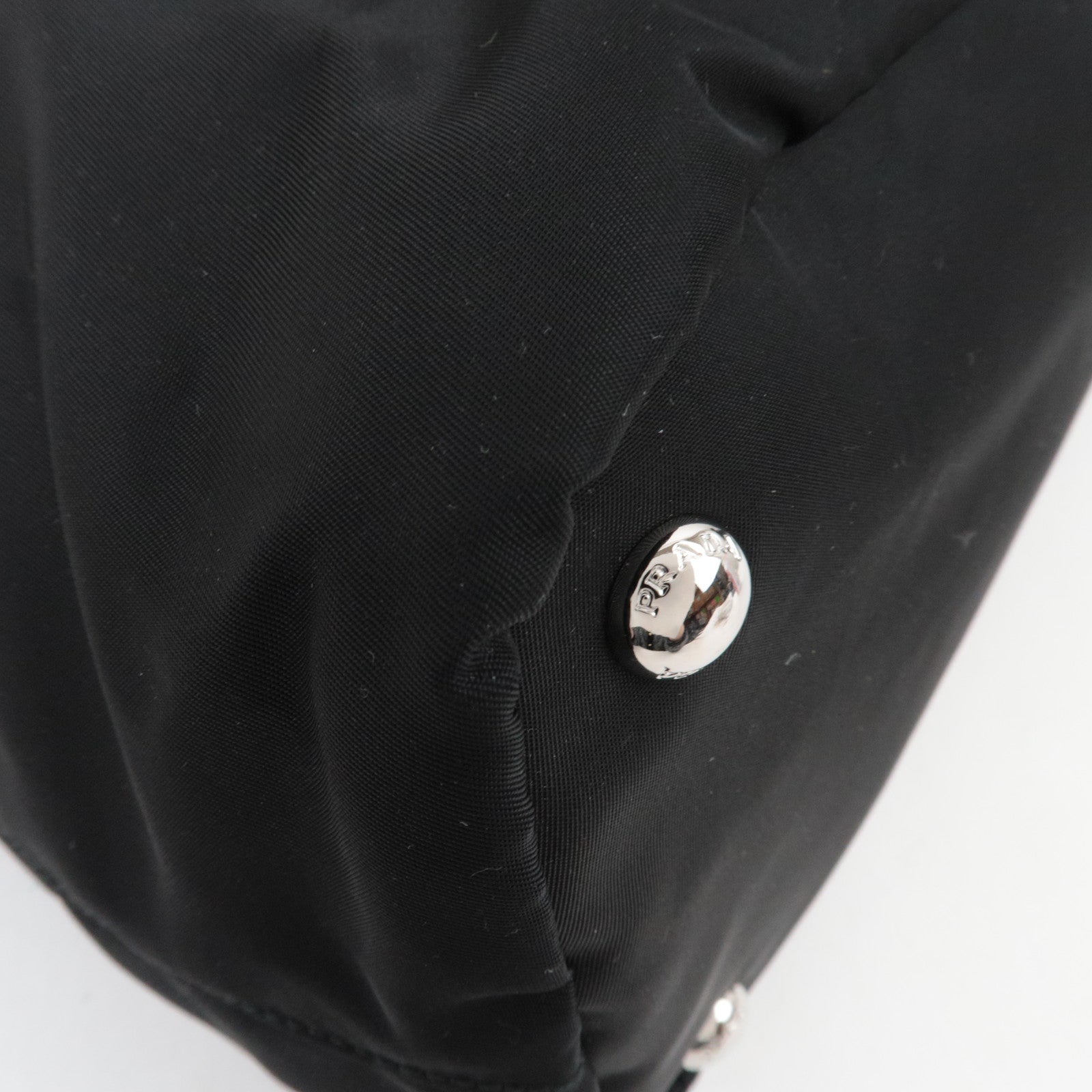 PRADA 2Way Handbag Nylon Leather Black 1BG696