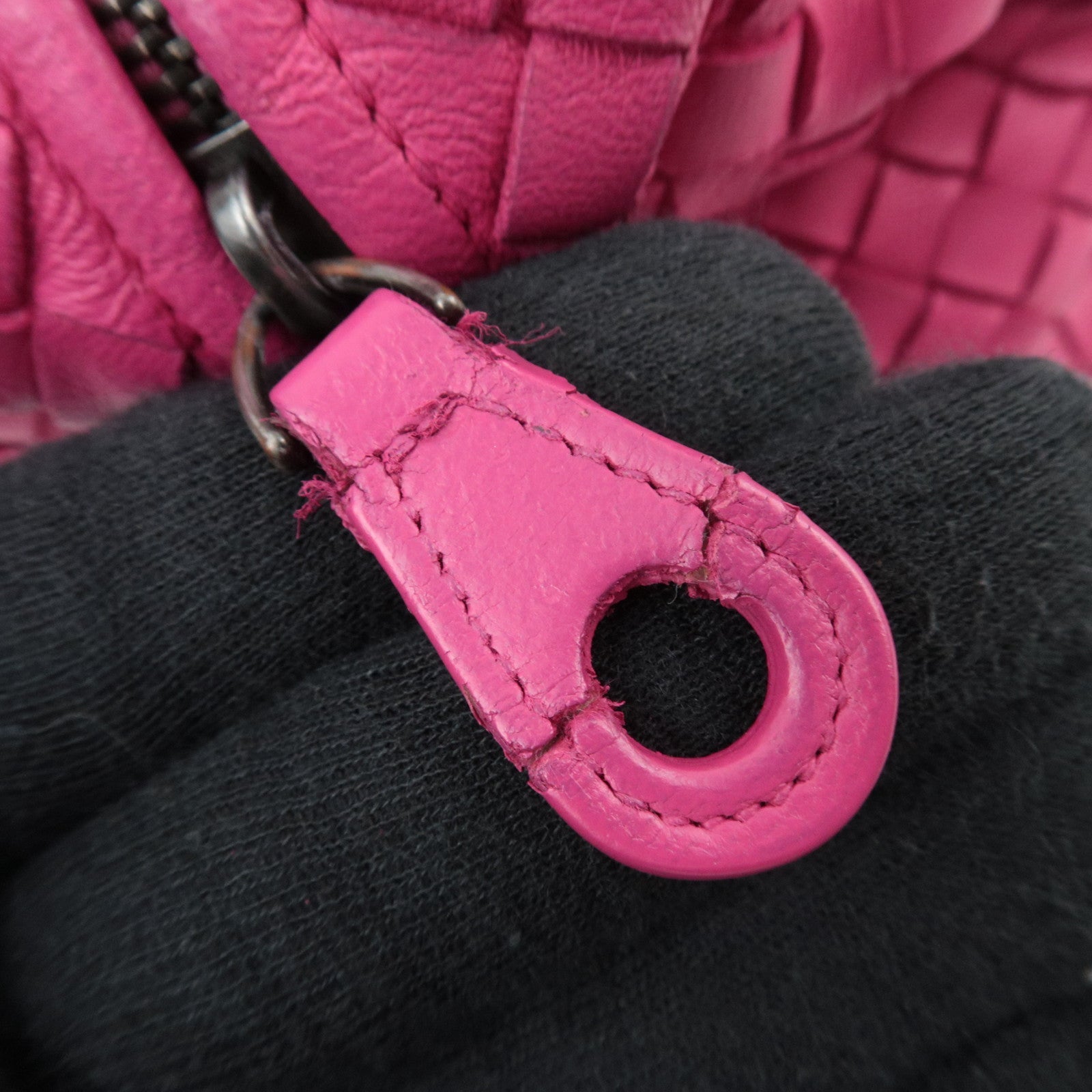 BOTTEGA VENETA Intrecciato Leather Montaigne Shoulder Bag in Pink