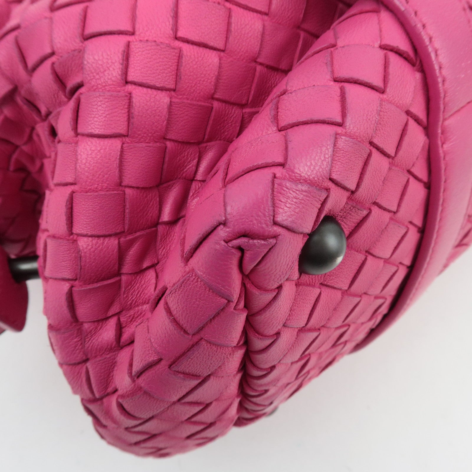 BOTTEGA VENETA Intrecciato Leather Montaigne Shoulder Bag in Pink