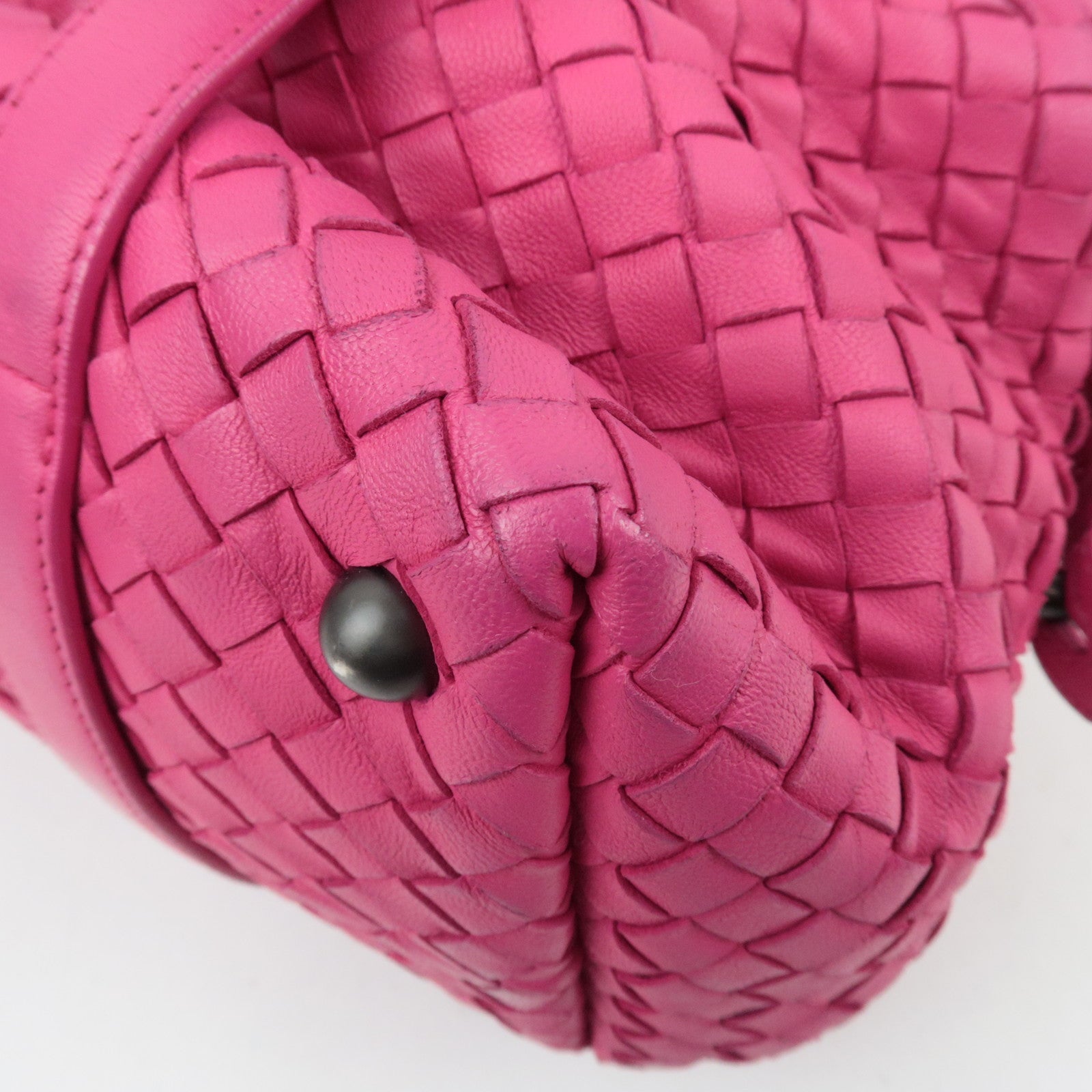 BOTTEGA VENETA Intrecciato Leather Montaigne Shoulder Bag in Pink