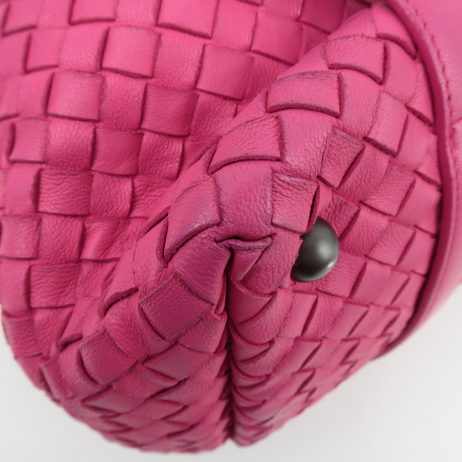 BOTTEGA VENETA Intrecciato Leather Montaigne Shoulder Bag in Pink