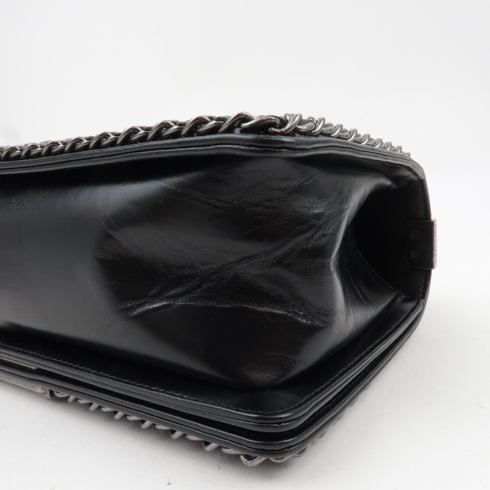 CHANEL Boy Chanel Chain Shoulder Bag Calf Leather Black