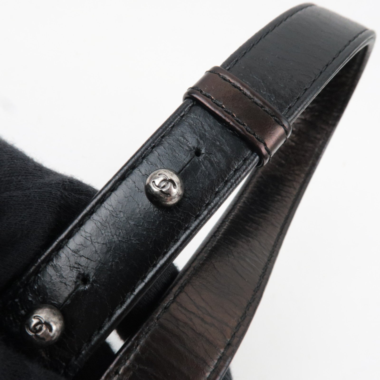 CHANEL Boy Chanel Chain Shoulder Bag Calf Leather Black