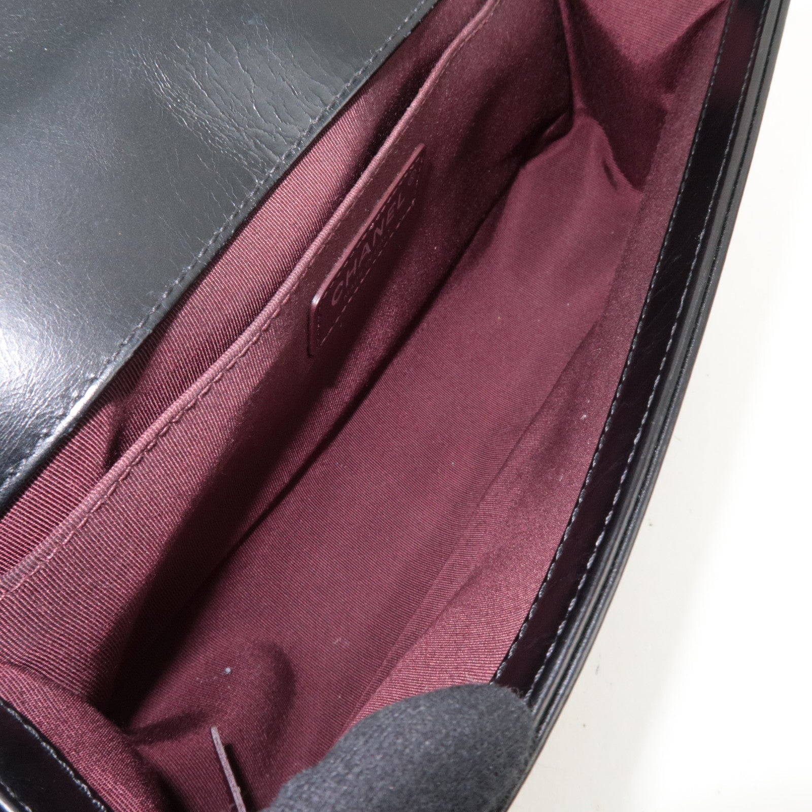 CHANEL Boy Chanel Chain Shoulder Bag Calf Leather Black