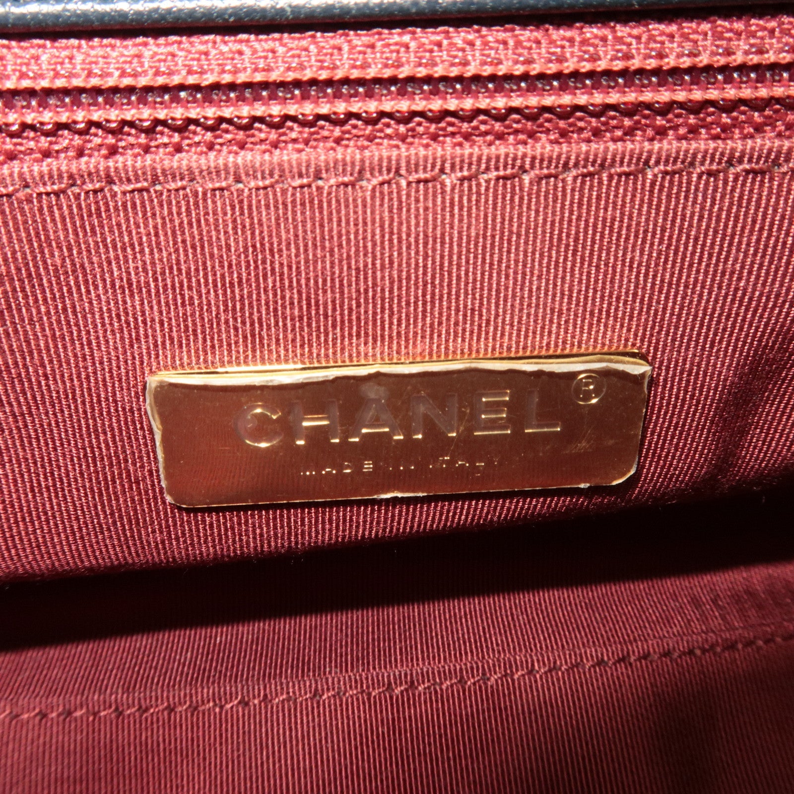 CHANEL Small Matelasse 2Way Chain Shoulder Bag Lambskin Navy