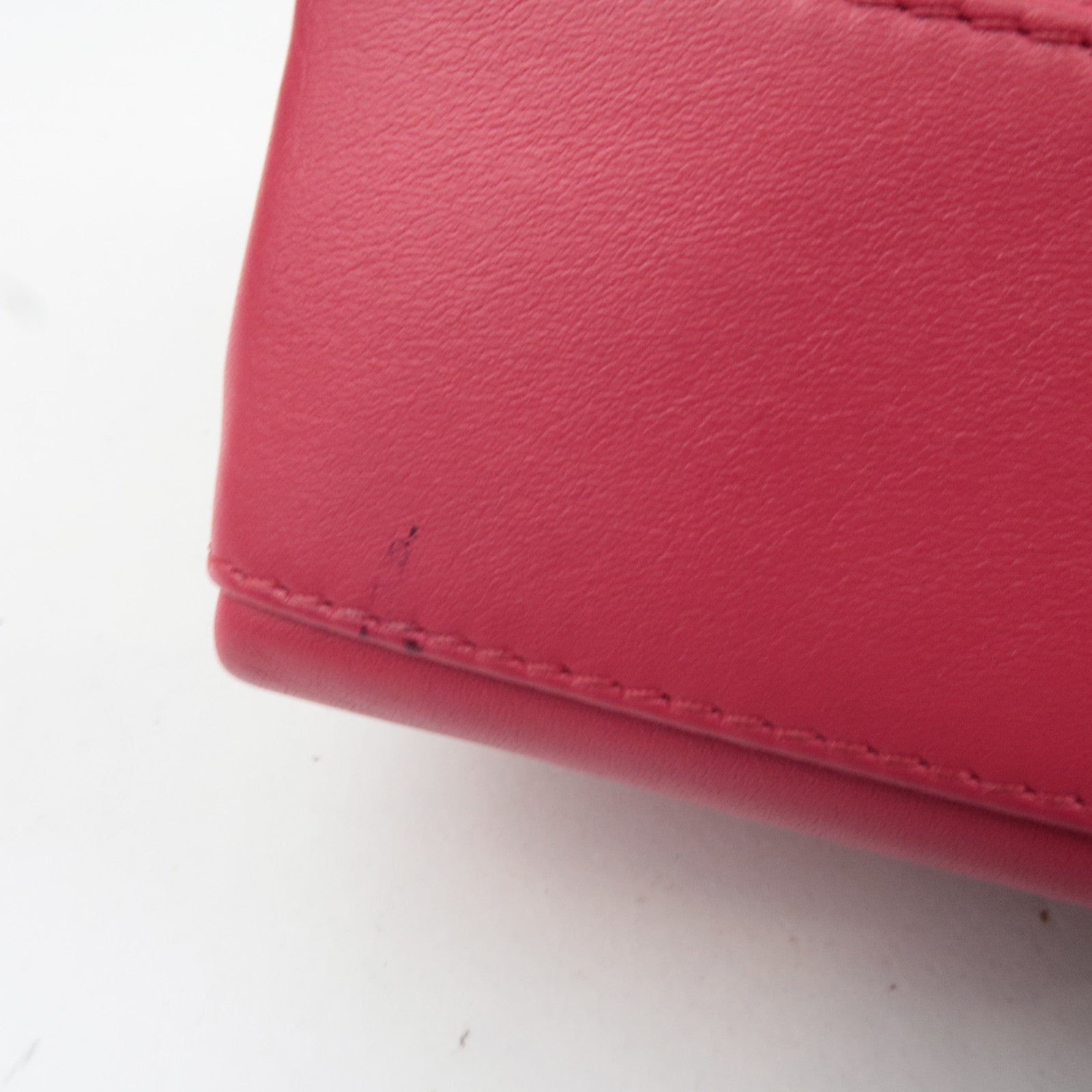 CHANEL Matelasse Chain Shoulder Bag Lambskin Pink